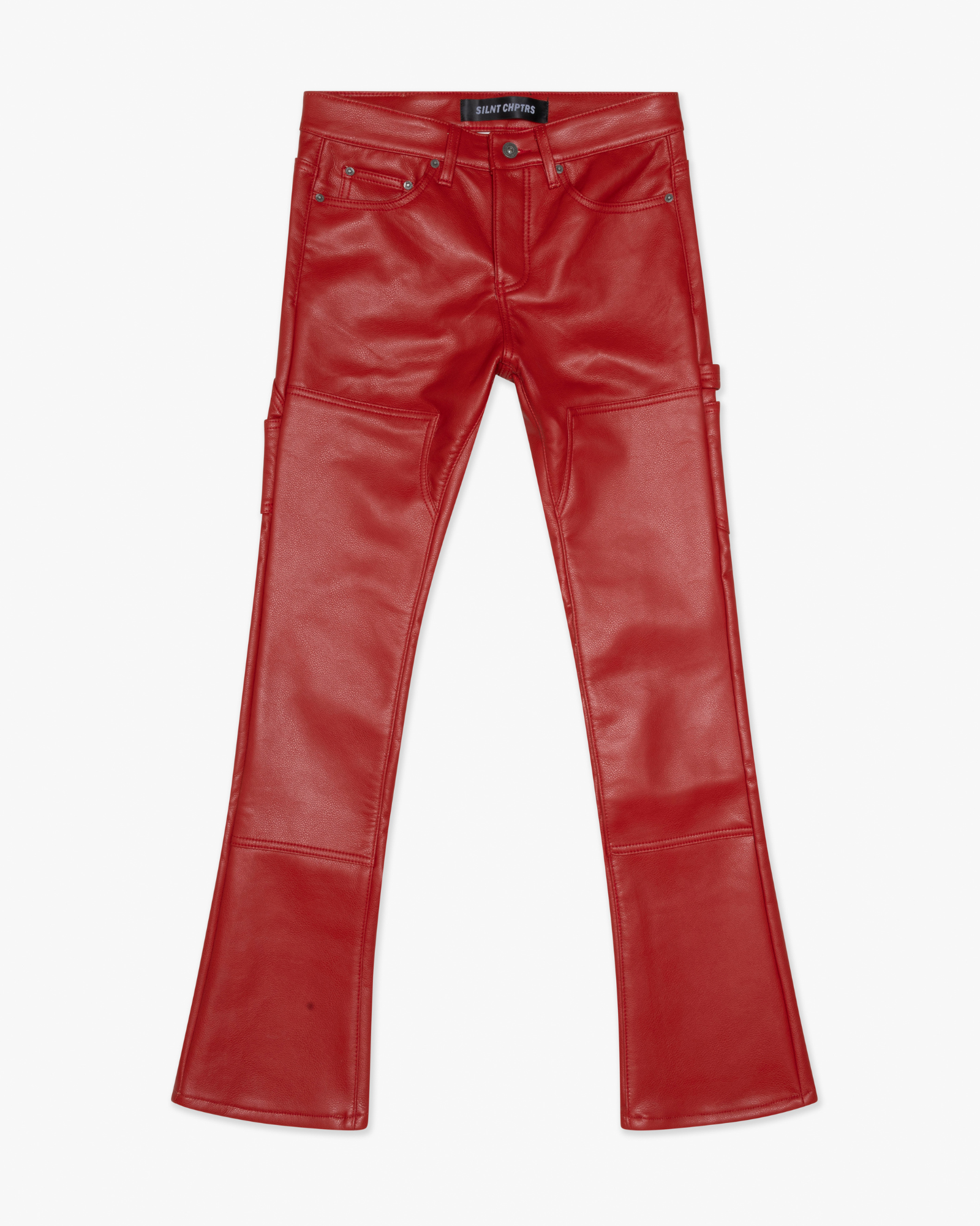 Red Stacked Bootcut Sweatpants Custom Streetwear Stacked Oversized