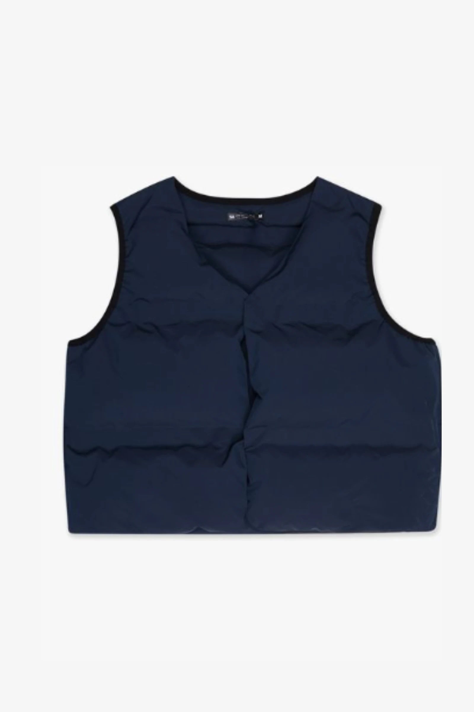 "Trophies" Cropped Puffer Vest Navy