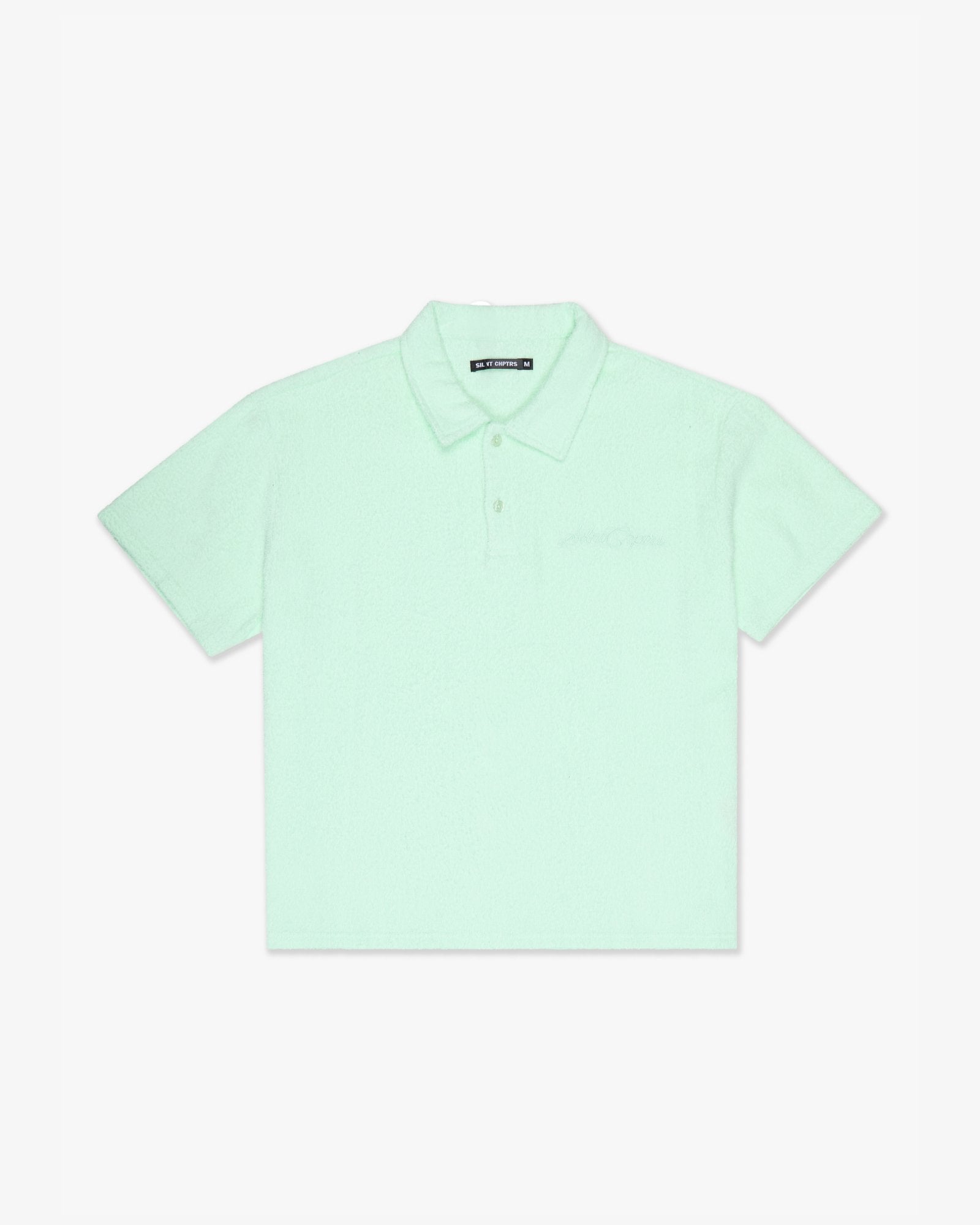 "Relevant" Green Collar Woven Polo