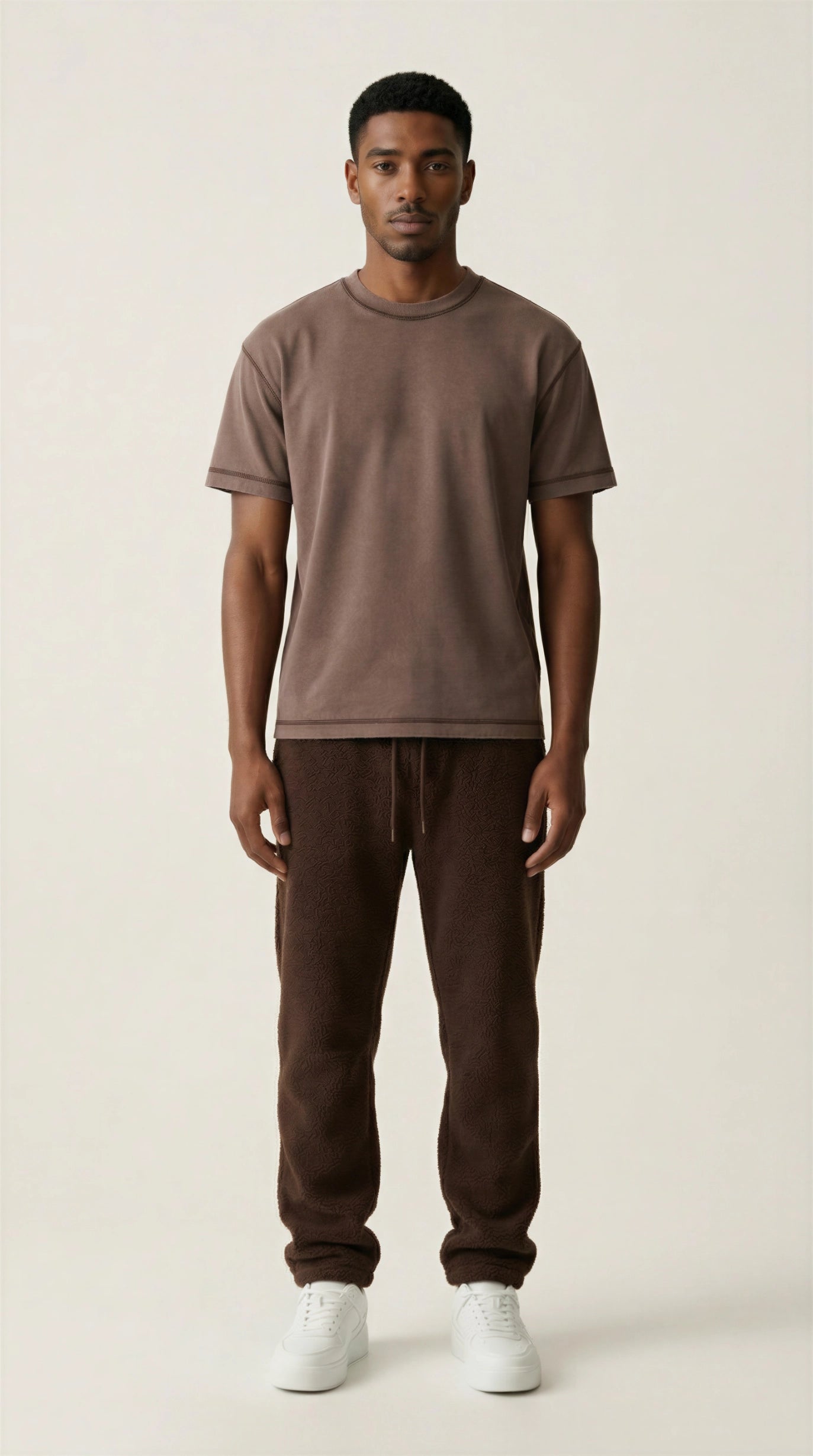 "Necessities" Vintage Brown Stitch Tee