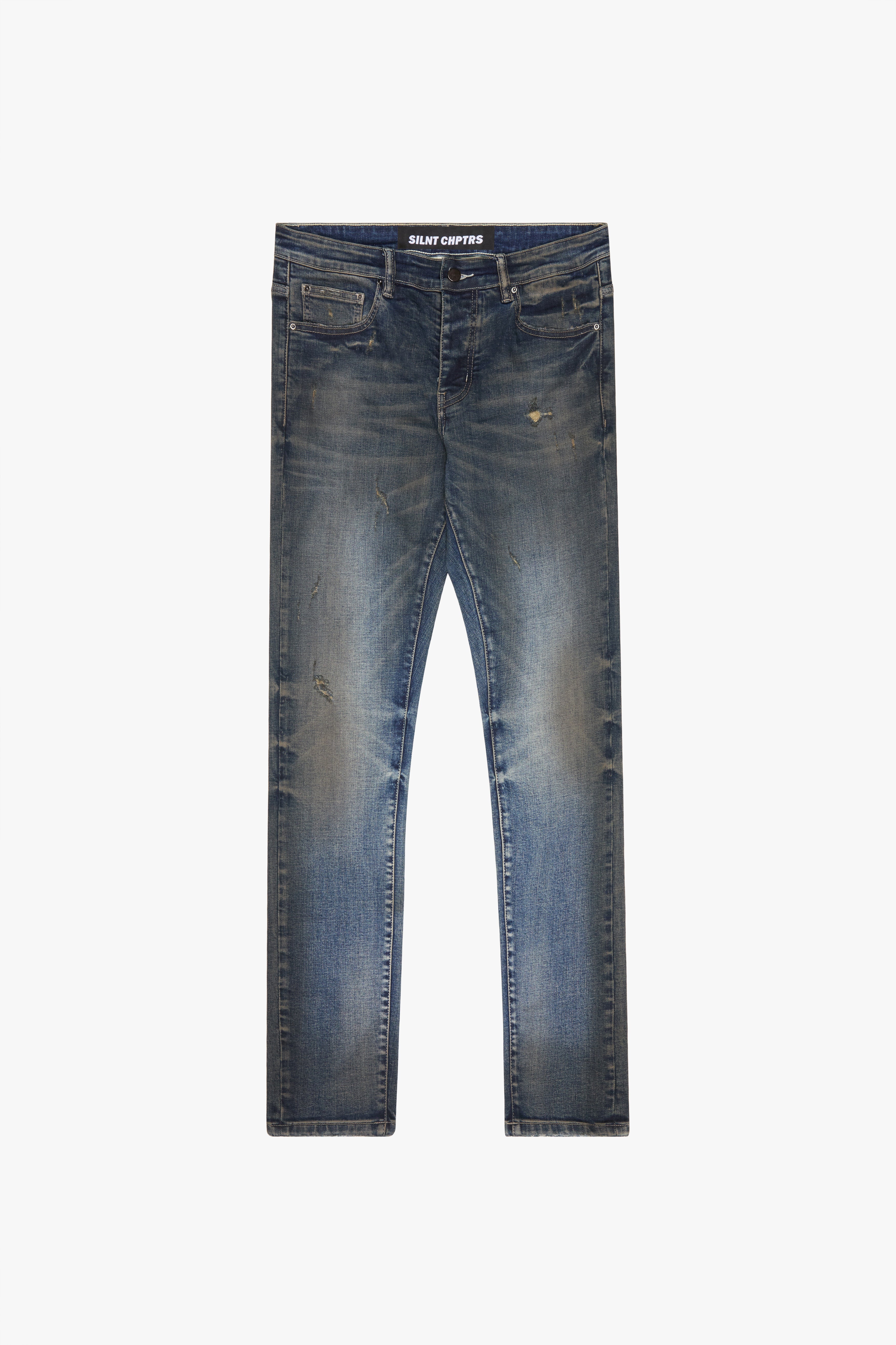 "Expansion" Blue Washed Skinny Jeans