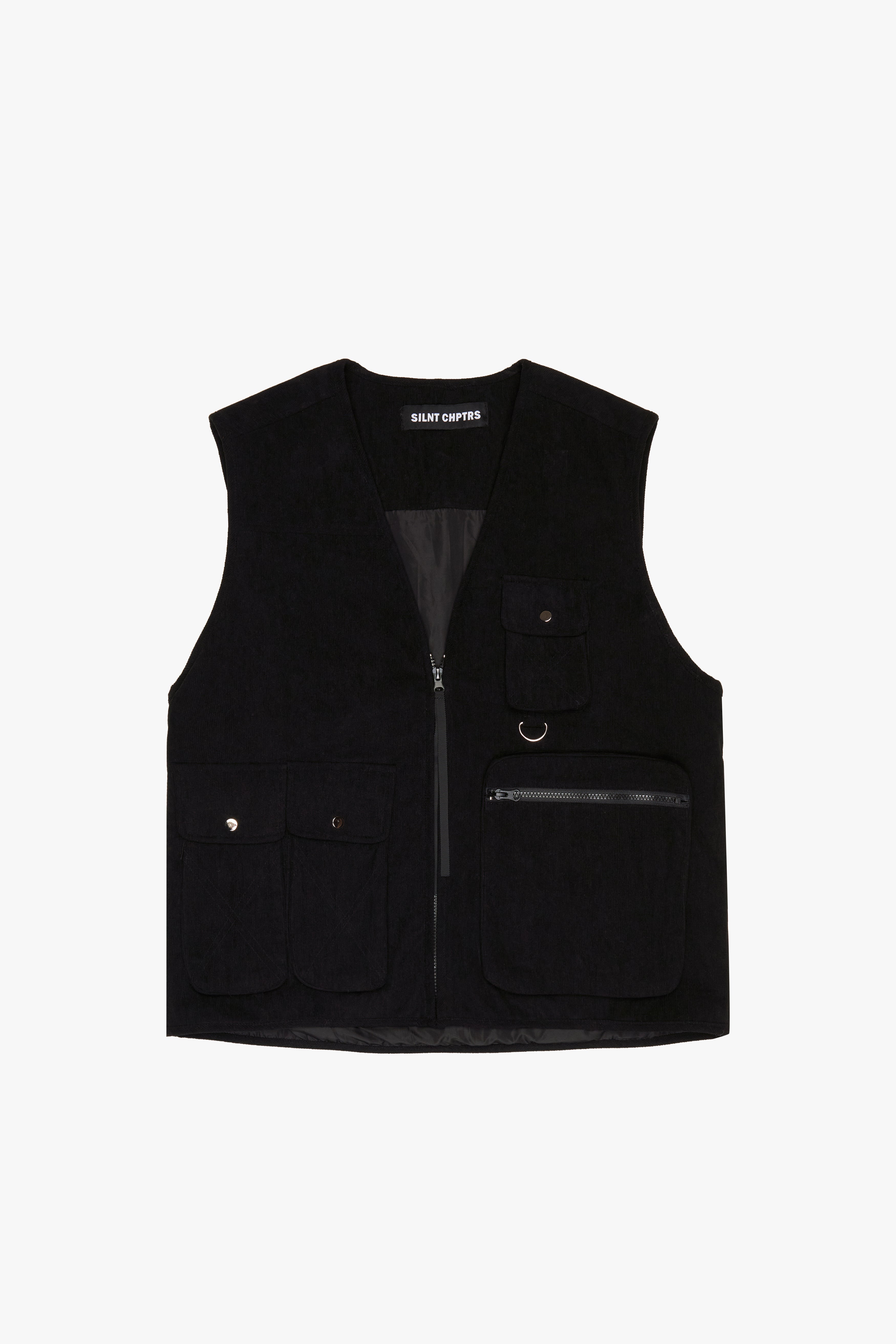 "Sergeant" Black Corduroy Vest