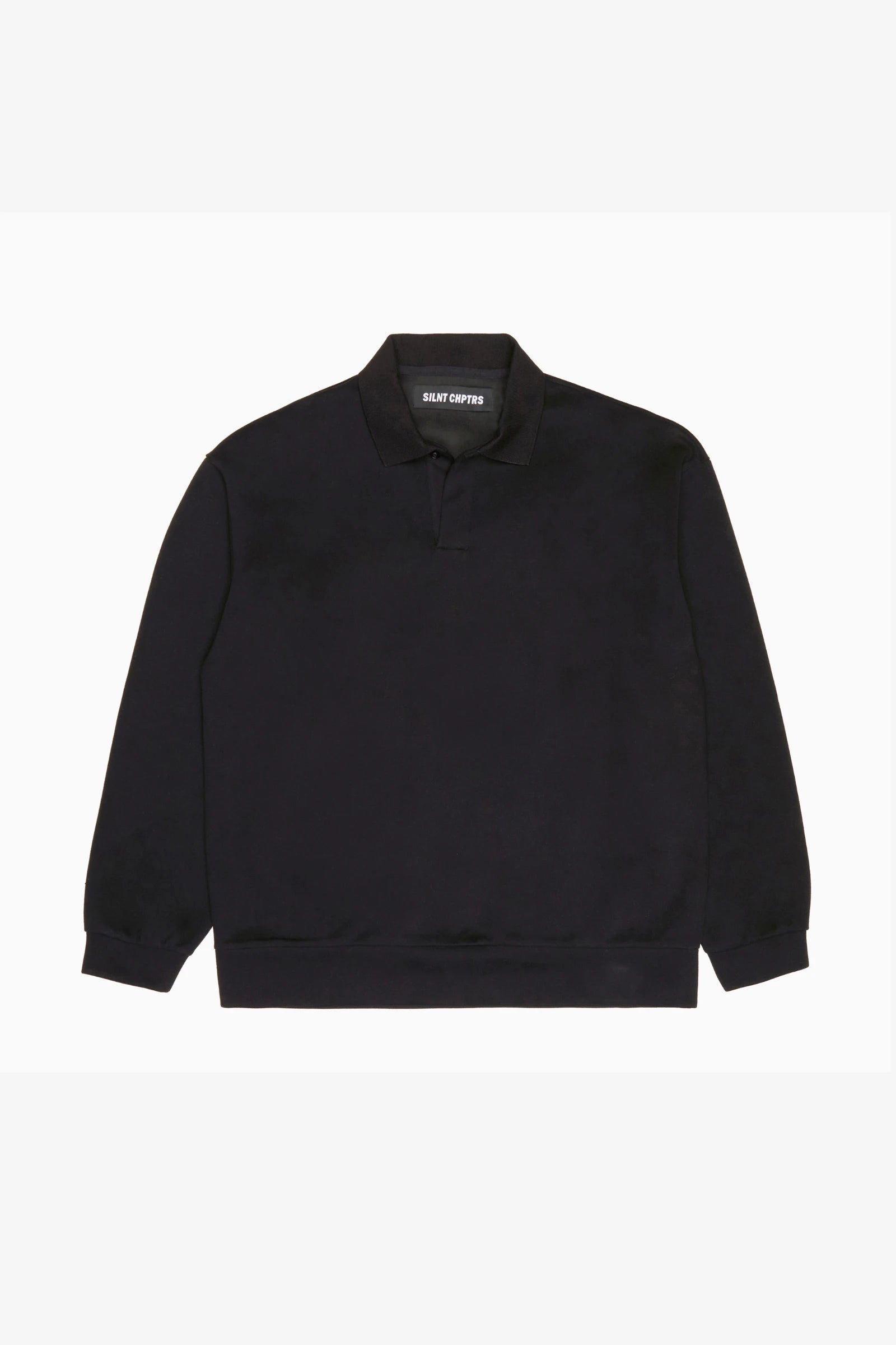 "Ready" Long Sleeve Polo Shirt Black