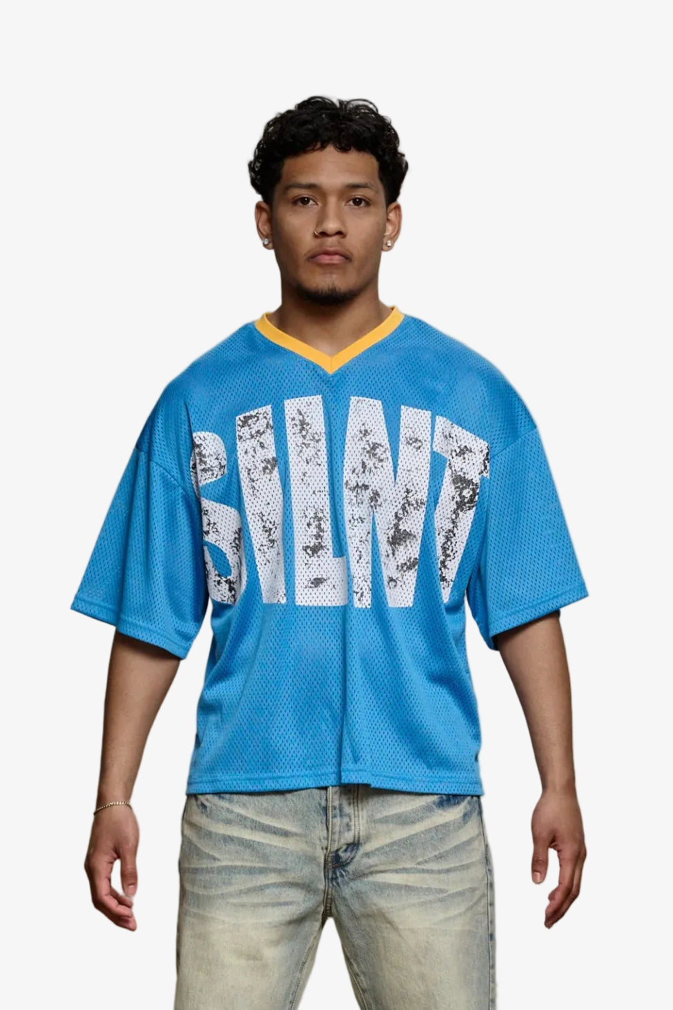"Touchdown" Oversized Tee Blue
