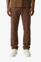 "Sure" Drawstring Sweatpants Brown