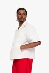 "One Way" Button Down Shirt White
