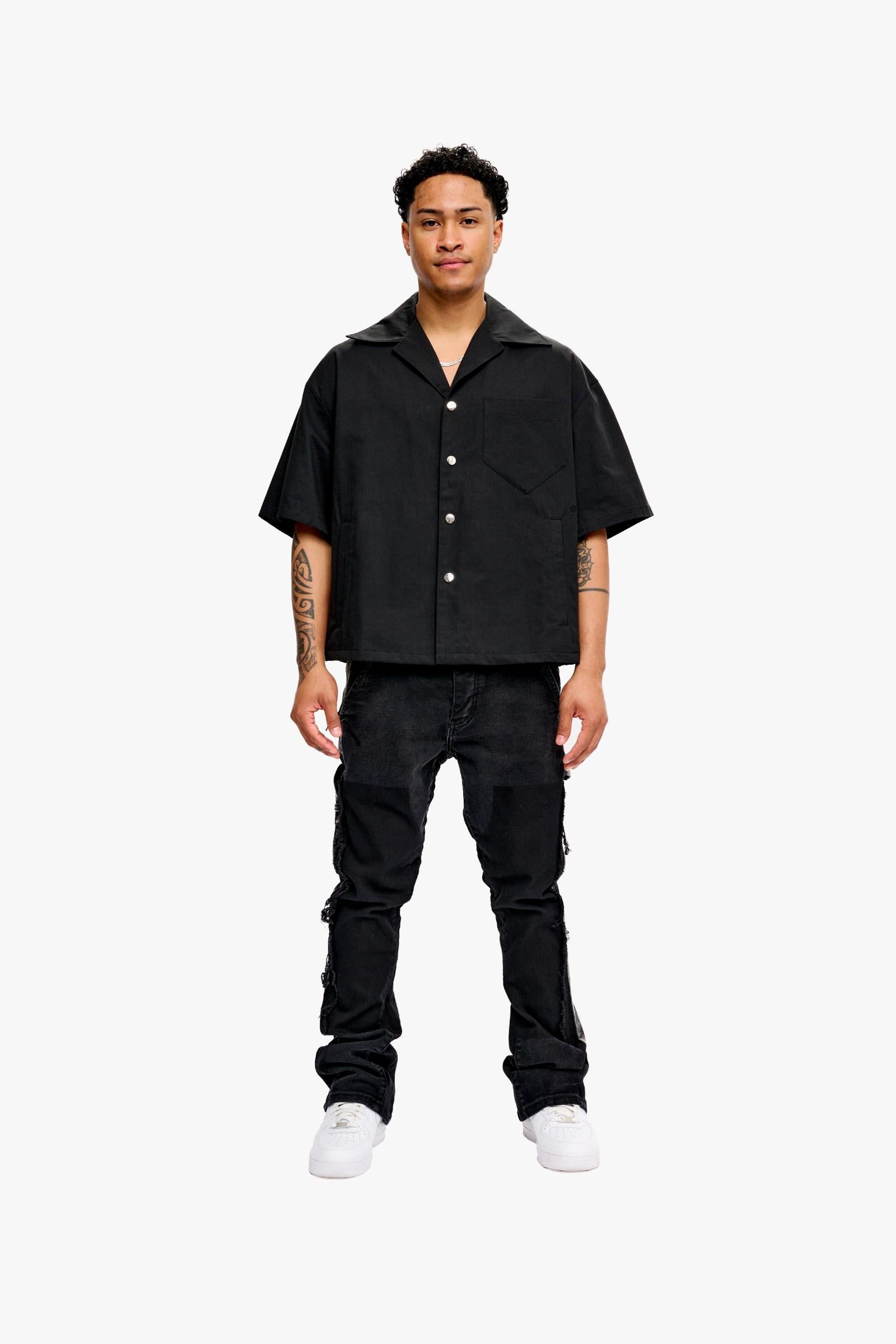 One Way Button Down - Black