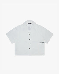 No Peace Button Down - White