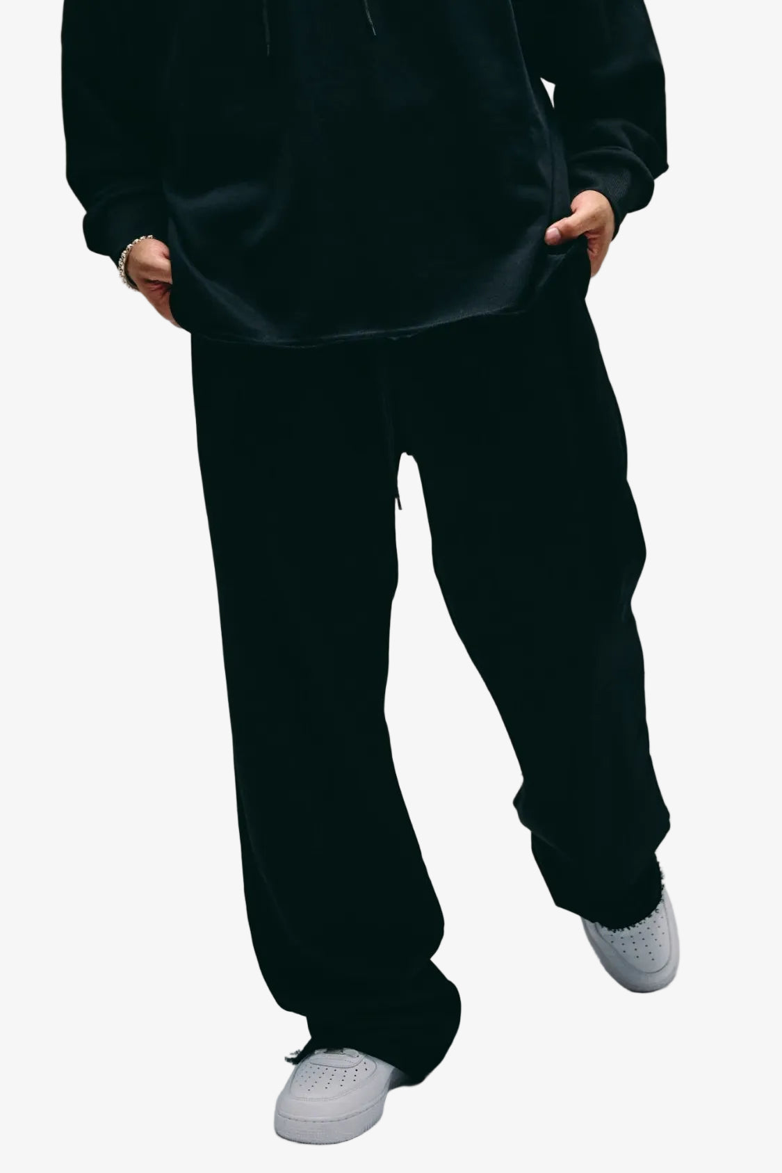 "Always" Straight Leg Cargo Pants Black