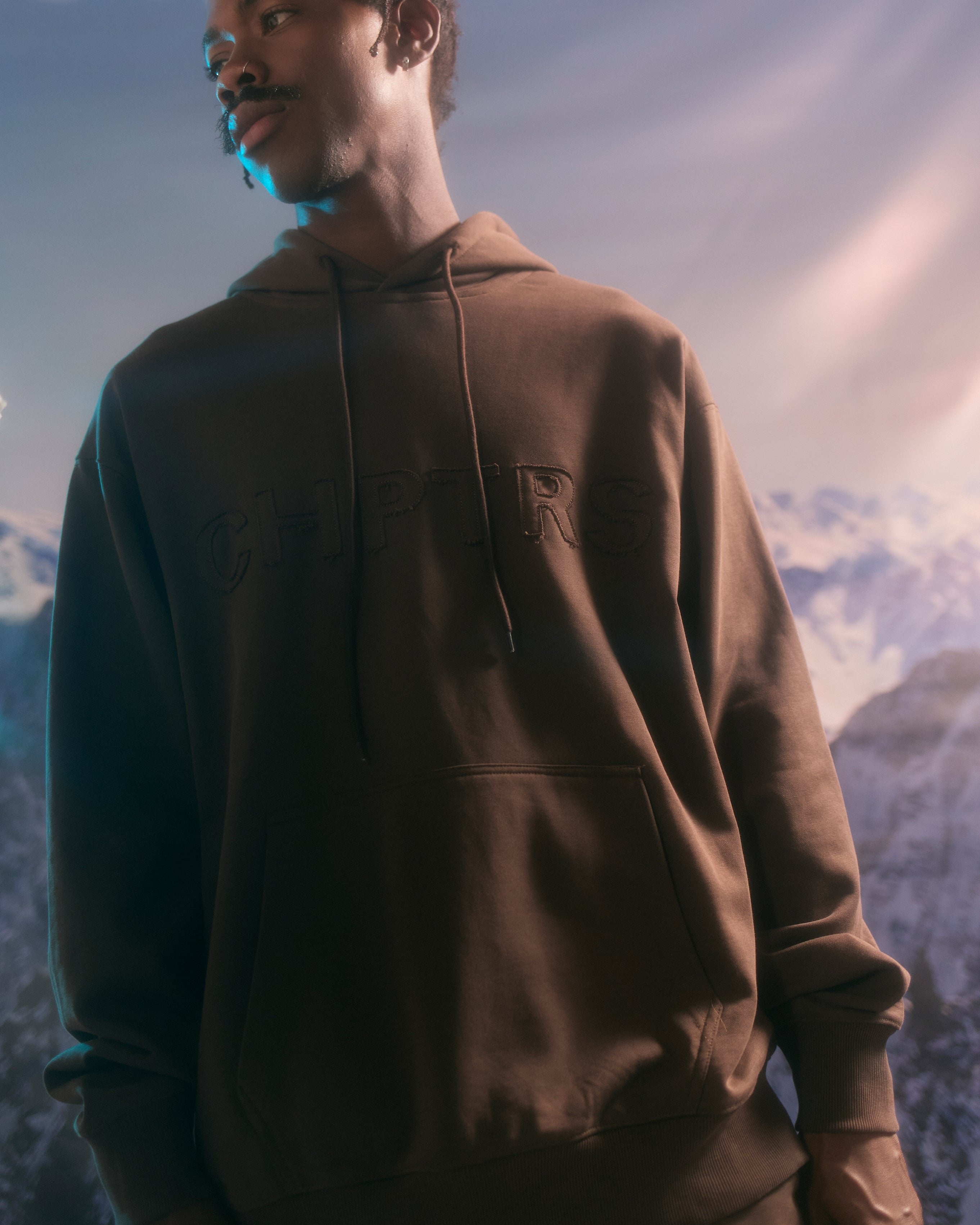 "Grit" Brown Pullover Hoodie