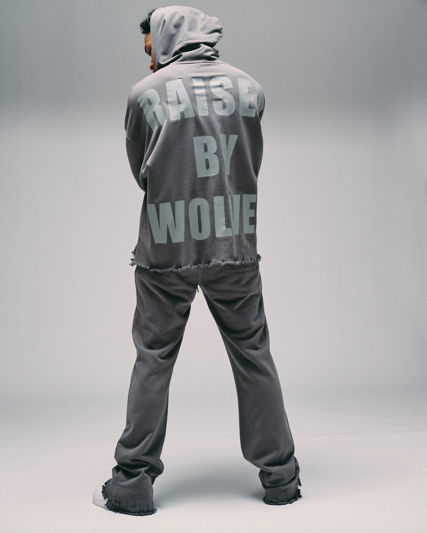 "Purpose" Grey Distressed Hoodie