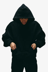 "Grow" Sherpa Hoodie Black