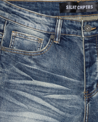 "Chptrs" Dark Blue Wash Skinny Jeans
