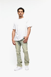 "Chptrs" Vintage Washed Stacked Jeans