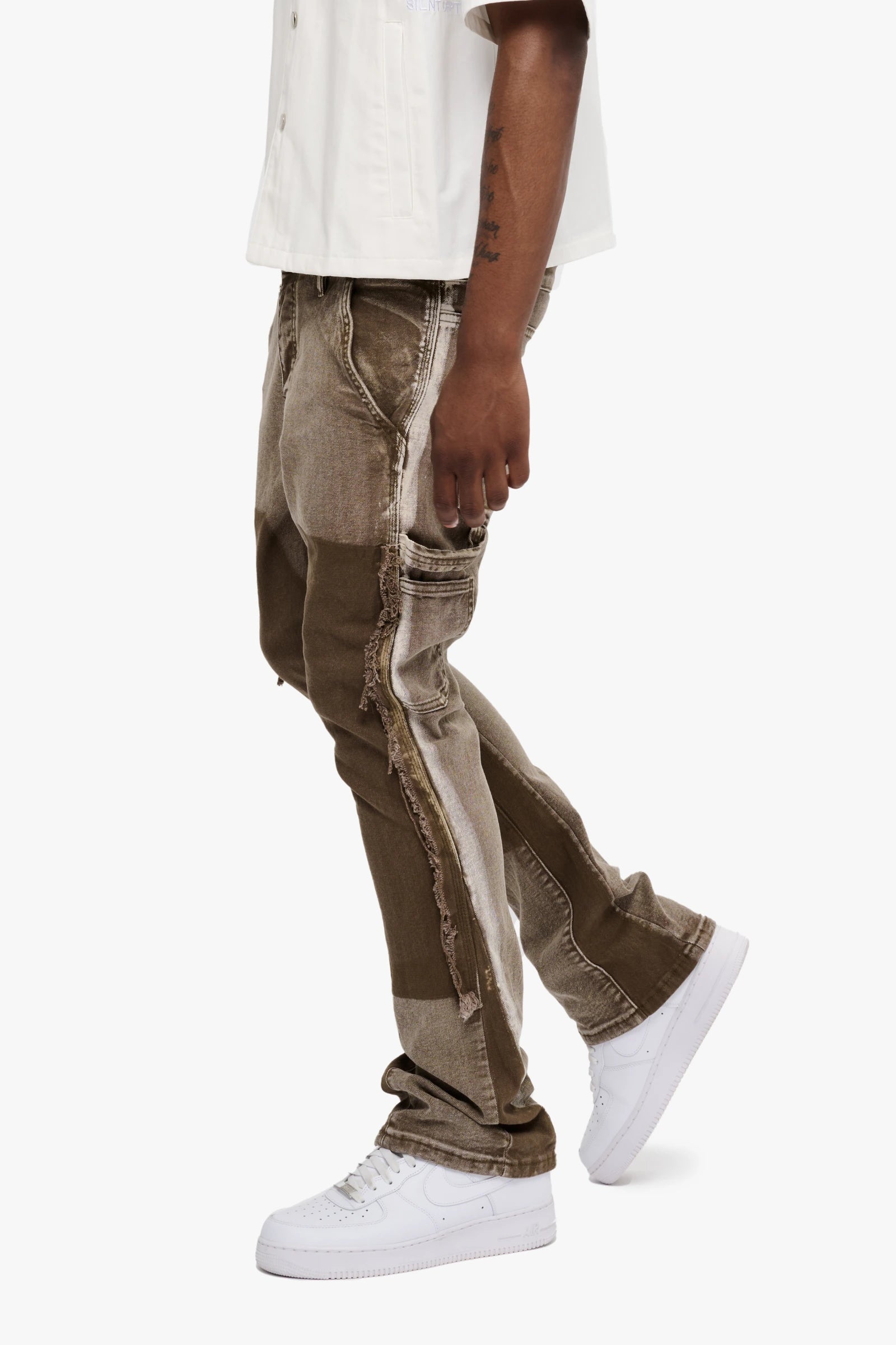 "Rural" Distressed Jeans Brown