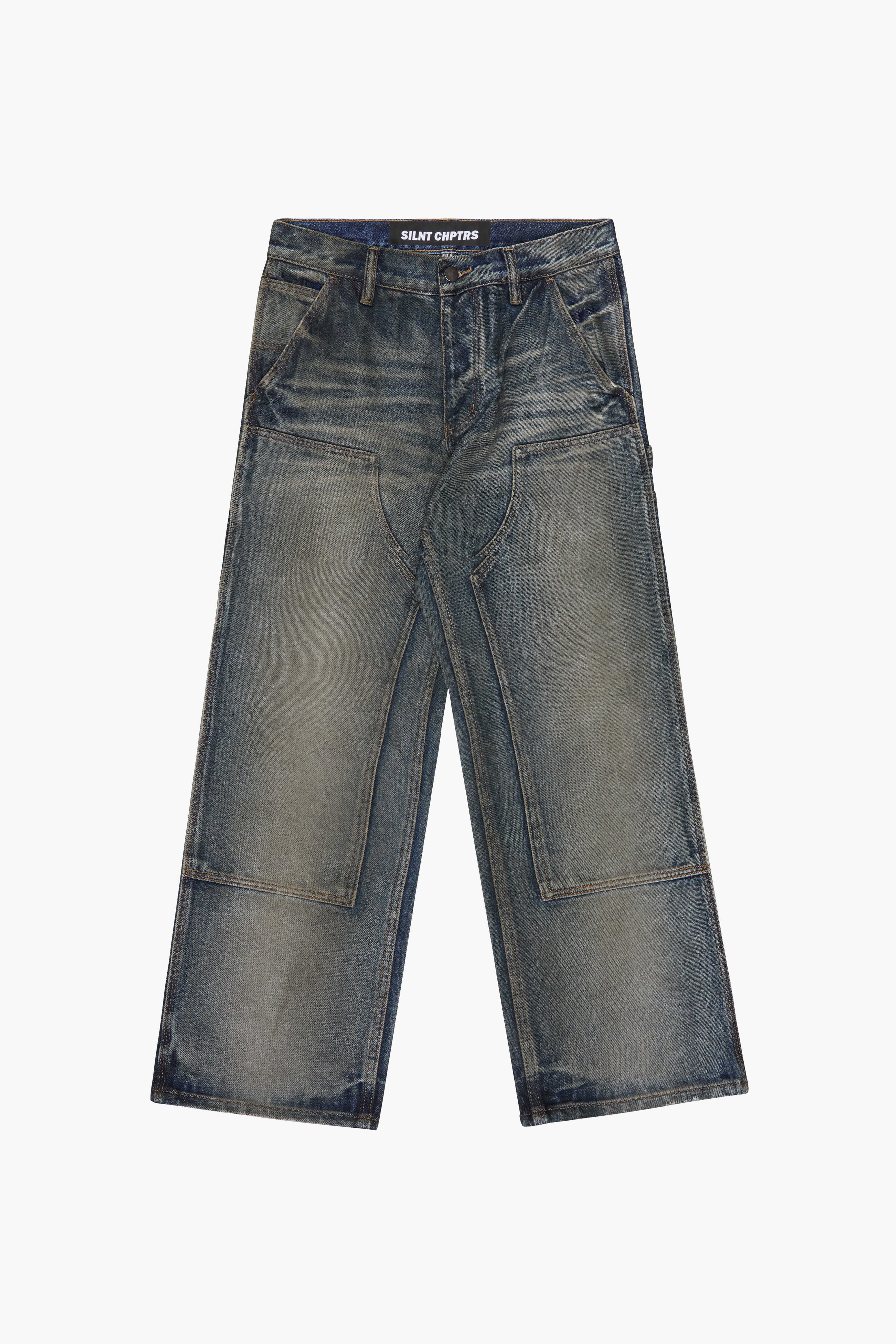 "Wise" Oil Washed Distressed Jeans