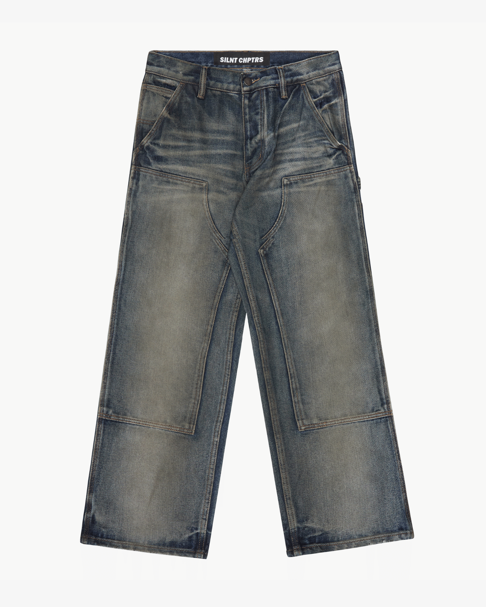 "Wise" Oil Washed Distressed Jeans