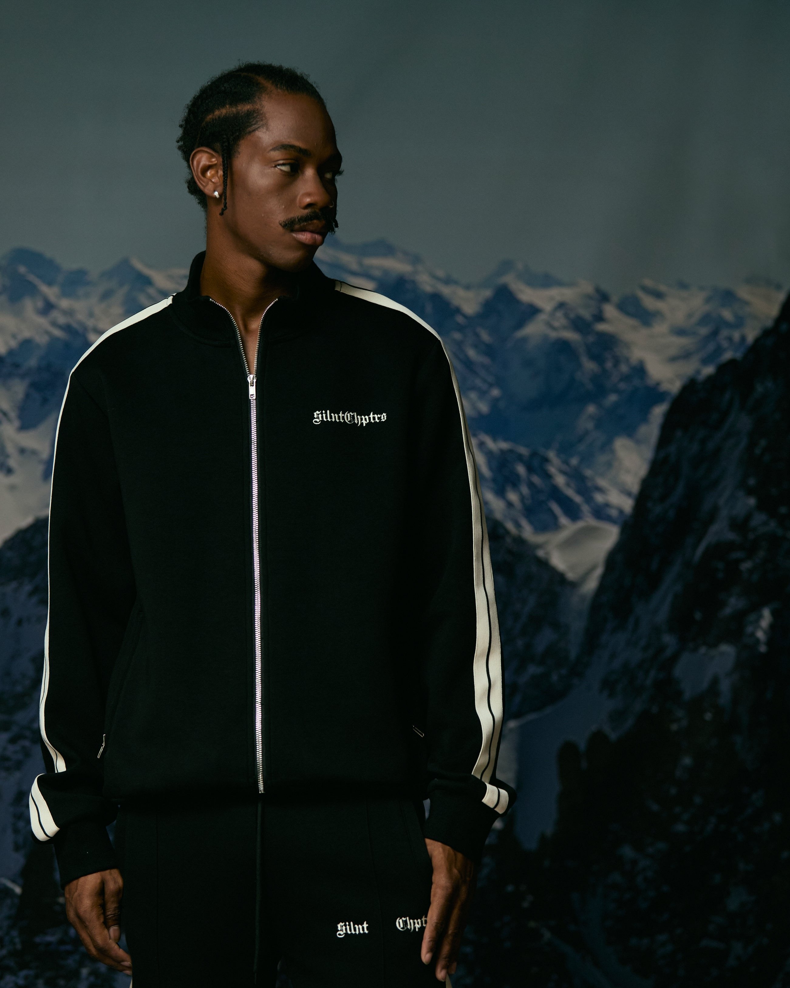 "Track" Black Tracksuit Jacket