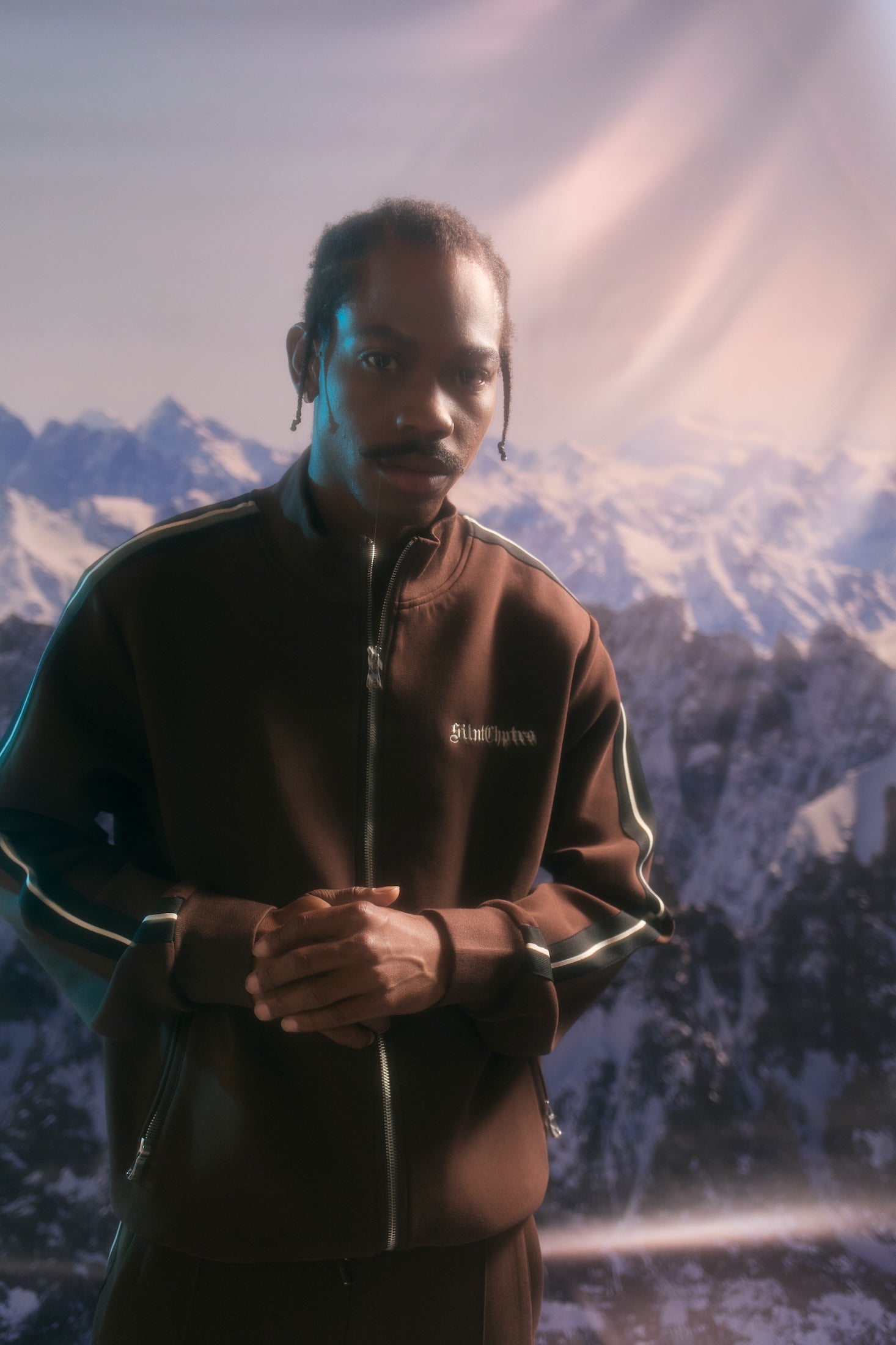 "Track" Brown Tracksuit Jacket