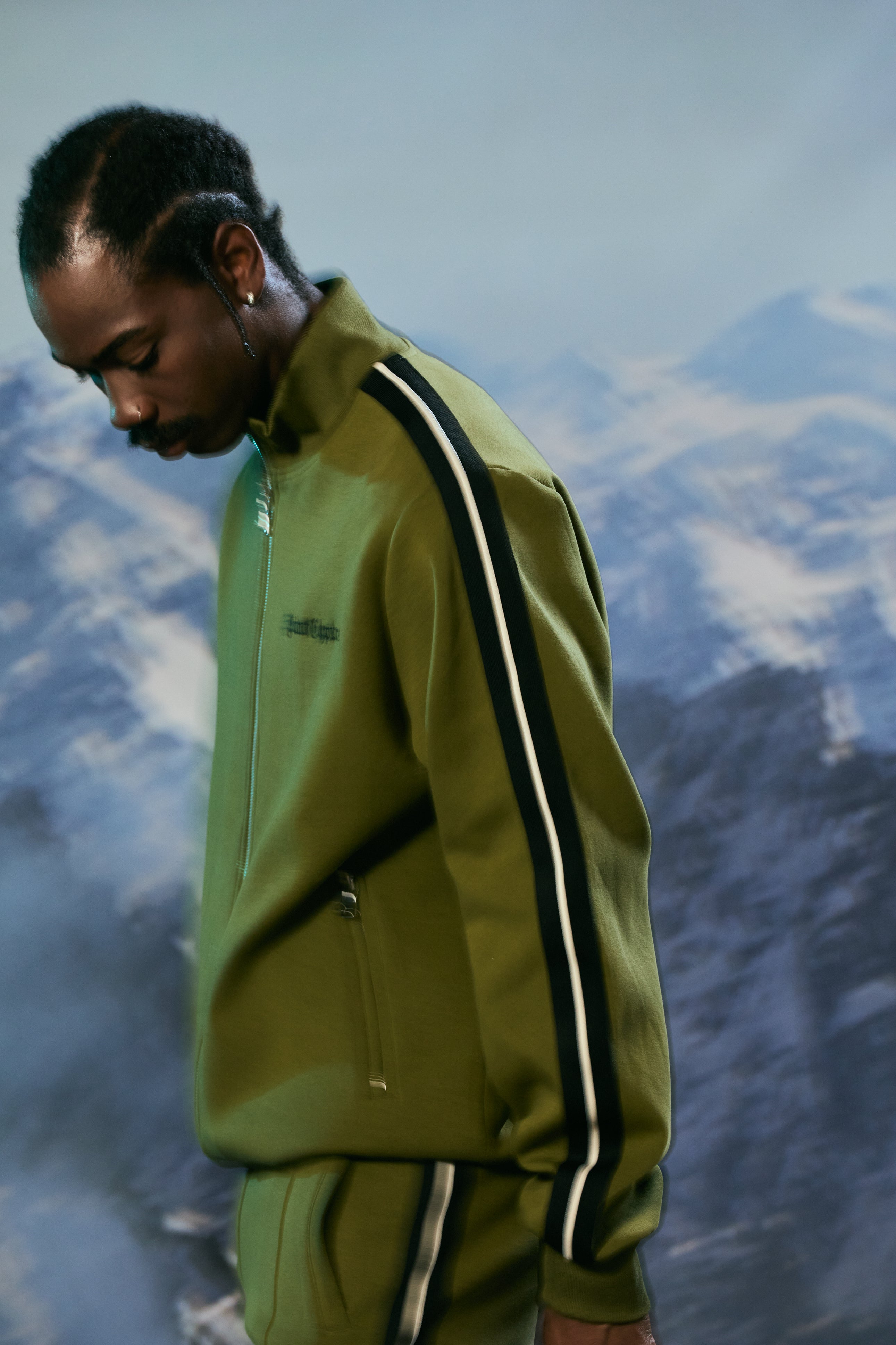 "Track" Olive Tracksuit Jacket