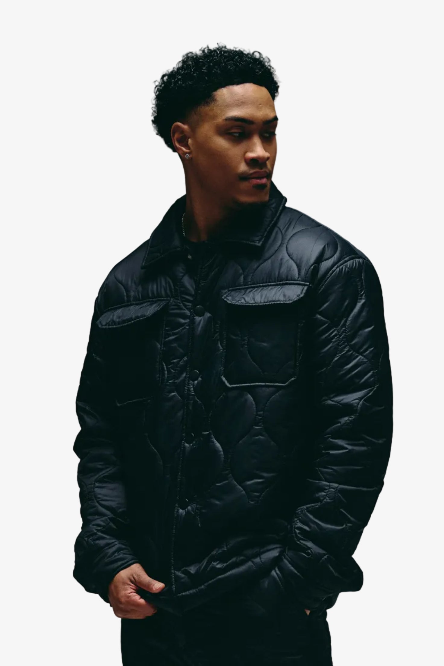 "Cobb" Black Quilted Jacket