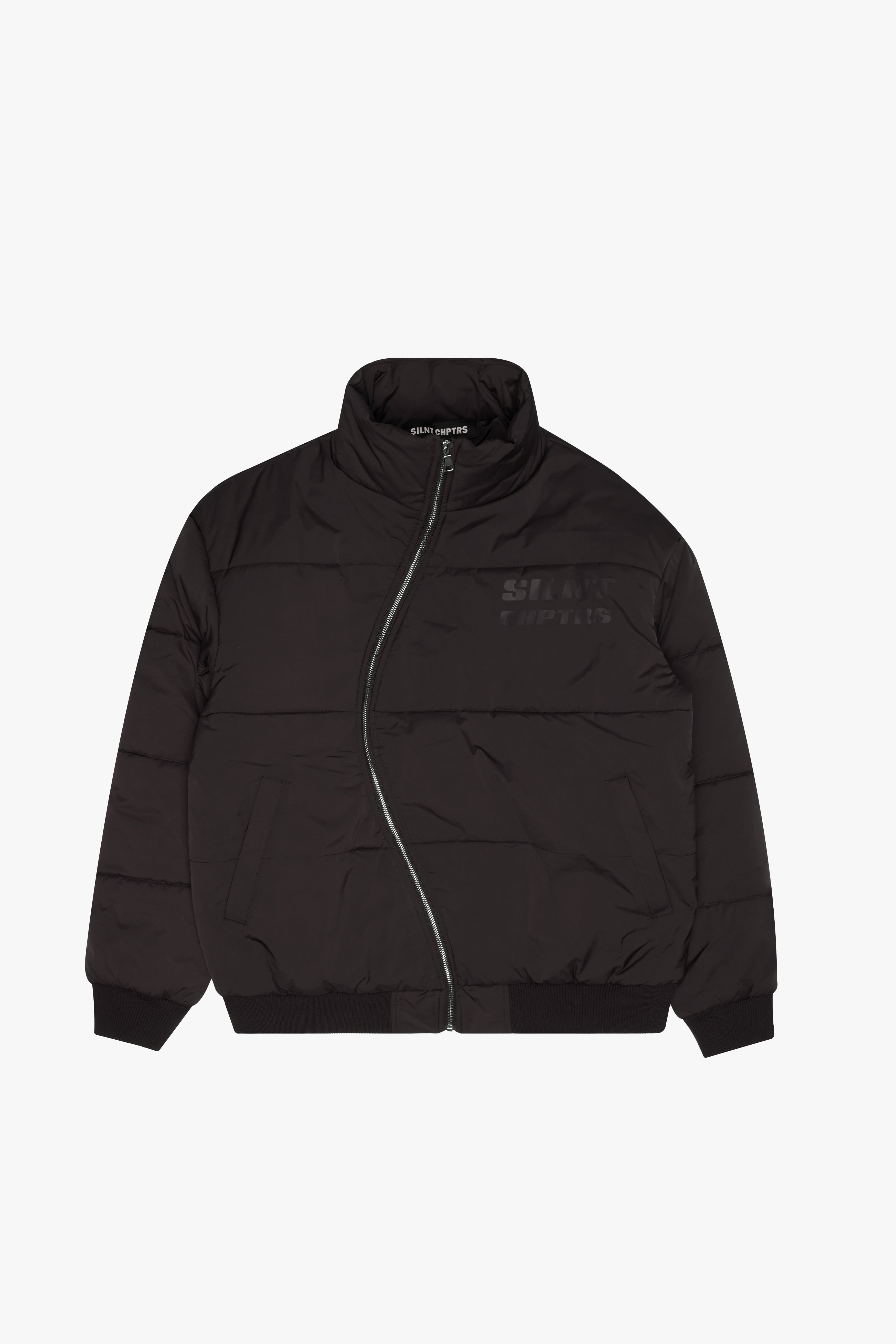 Irregular Puffer Black Jacket