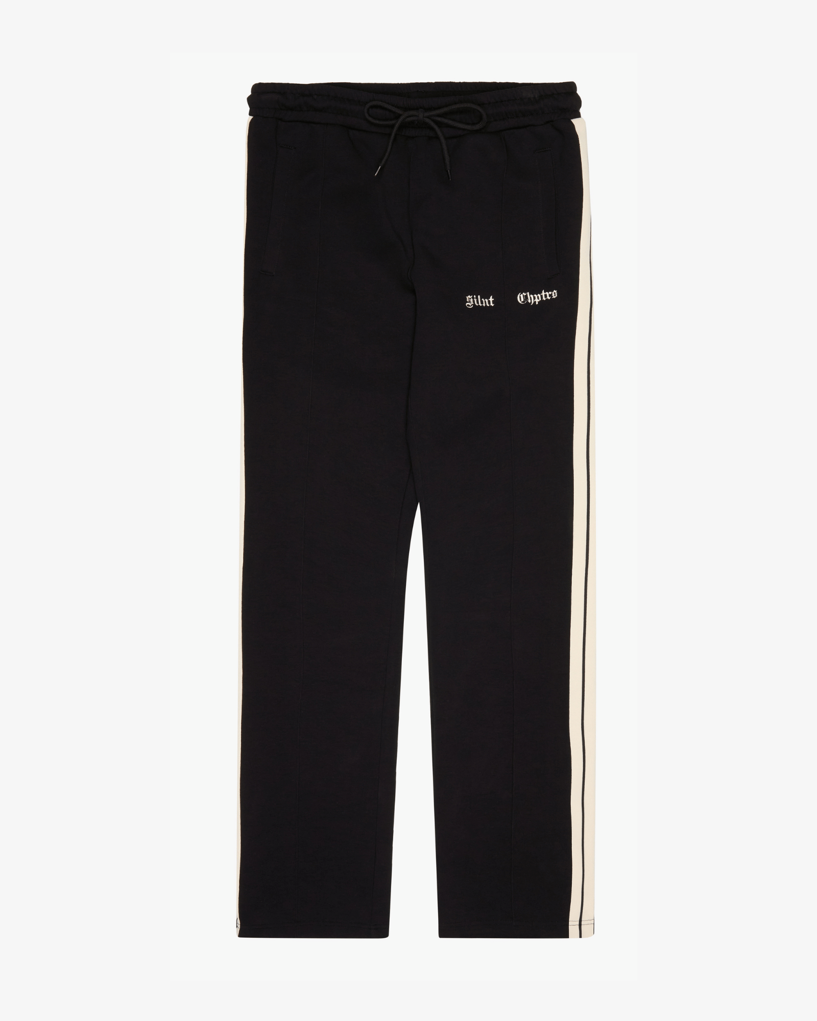 "Field" Black Dual Stripe Track Pants