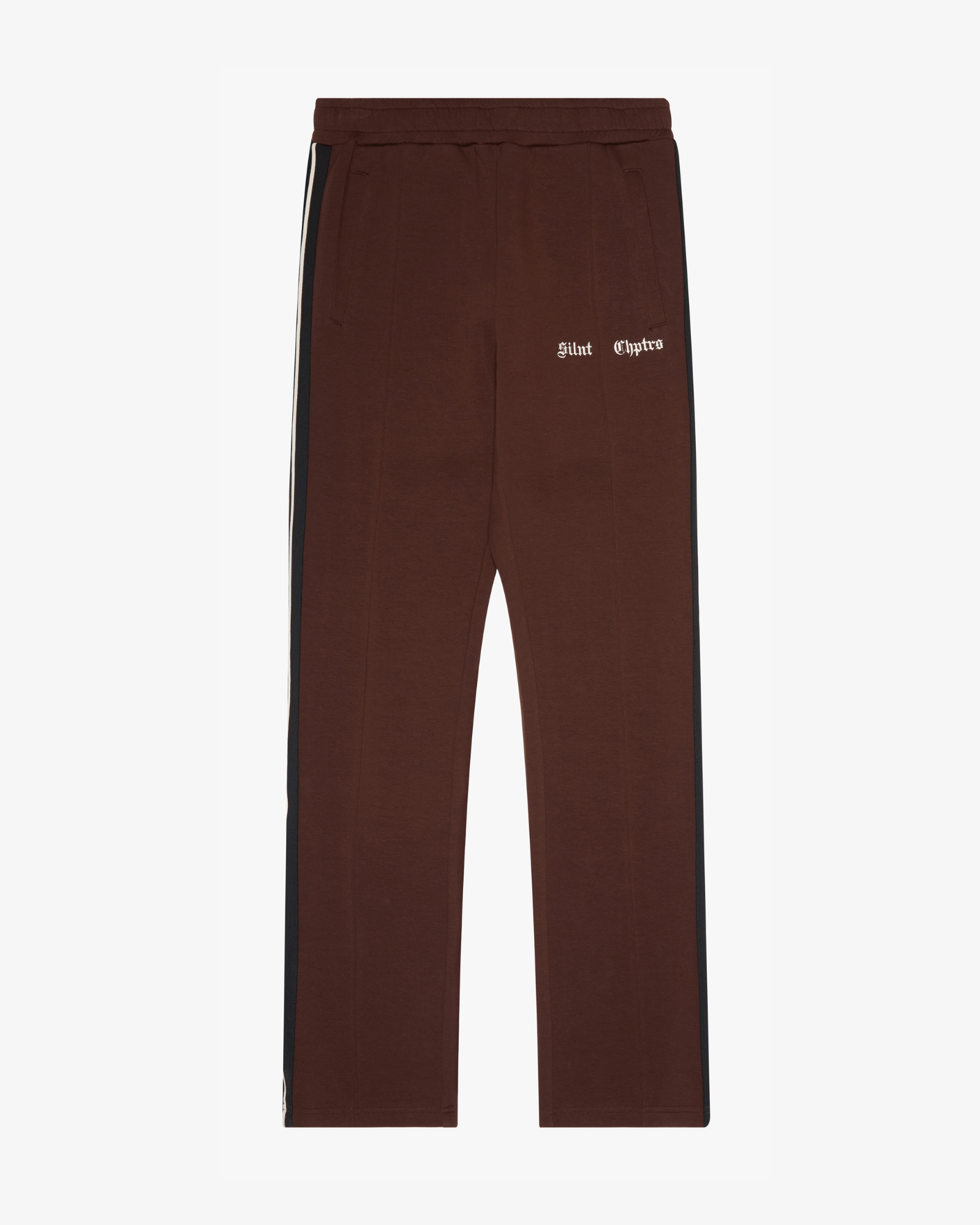 "Field" Brown Dual Stripe Track Pants