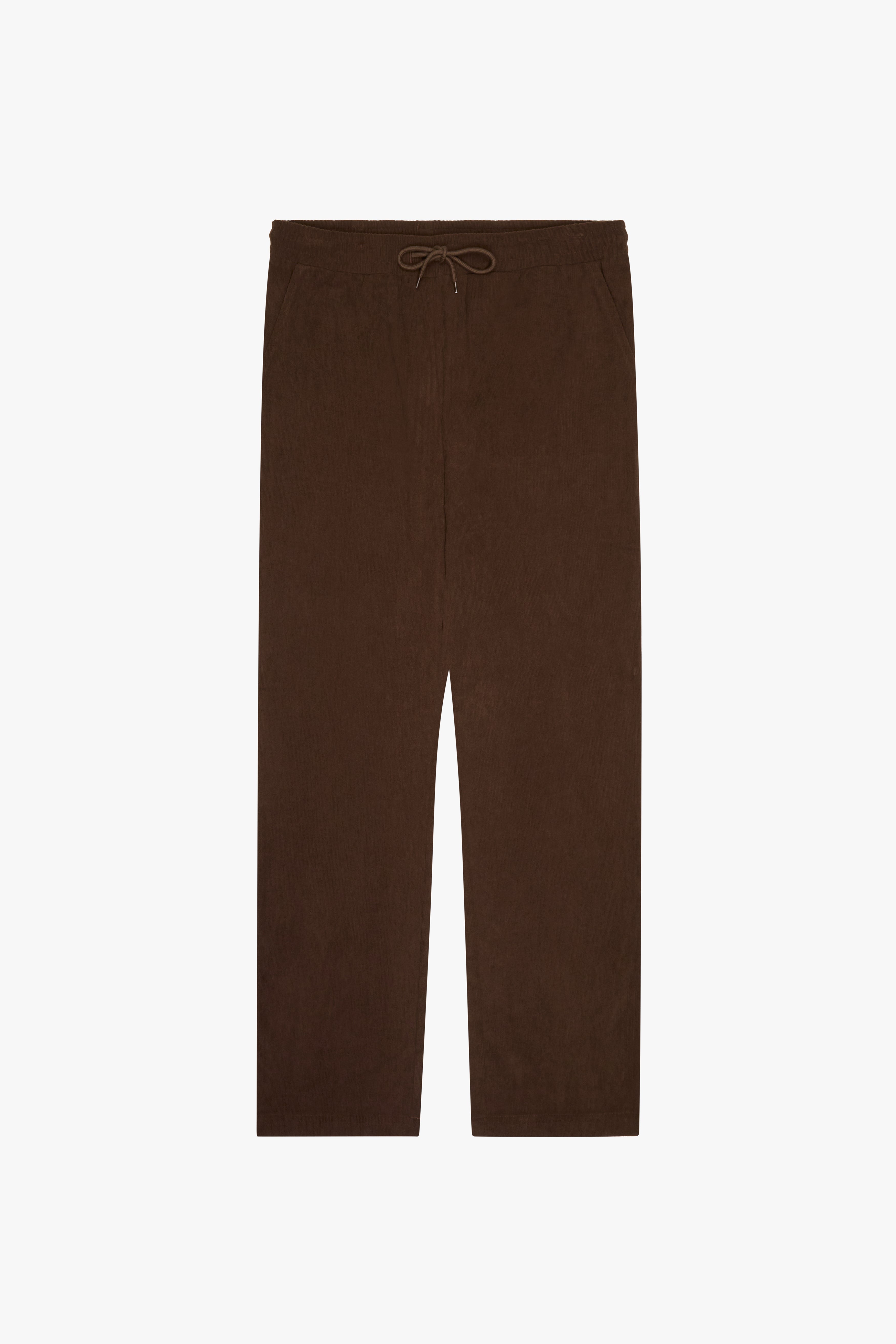 "Houston" Brown Drawstring Conduroy Joggers