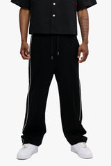 "Stride" Relaxed Track Pants Black