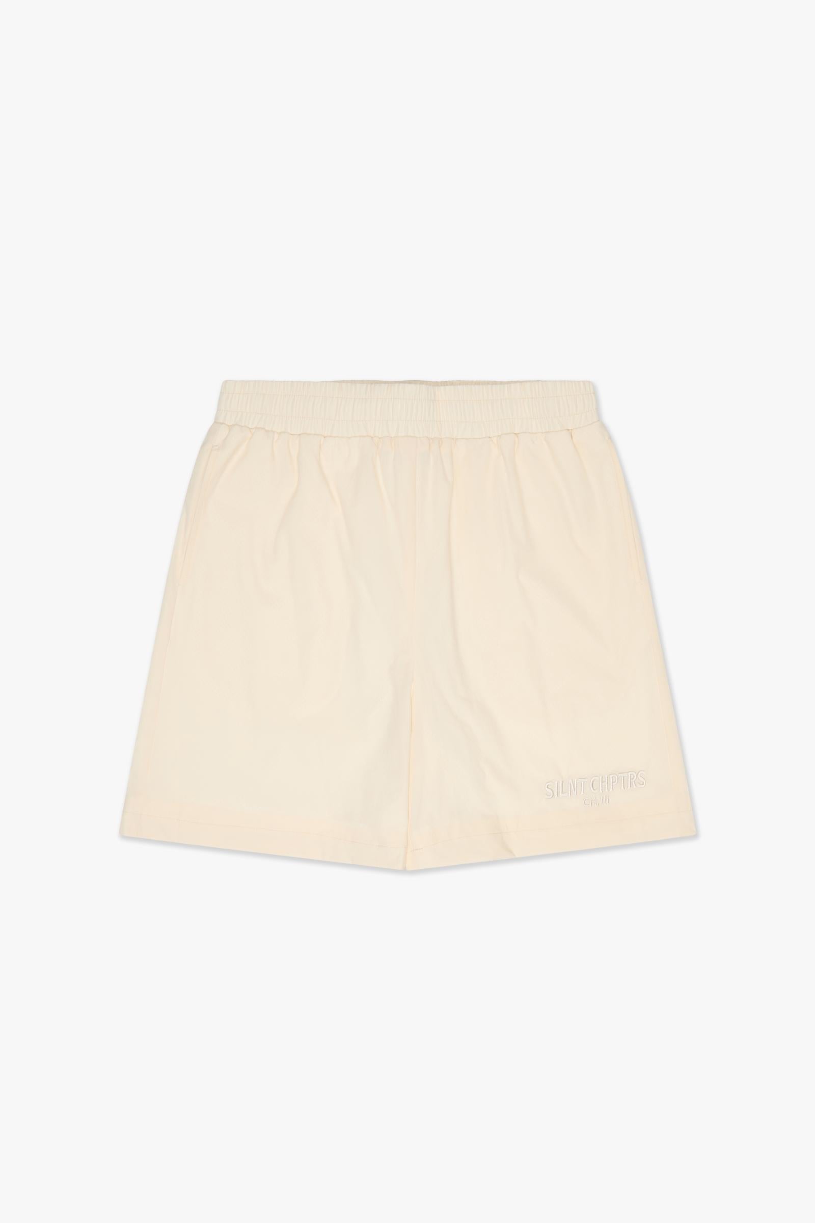 "Current" Cream Shorts