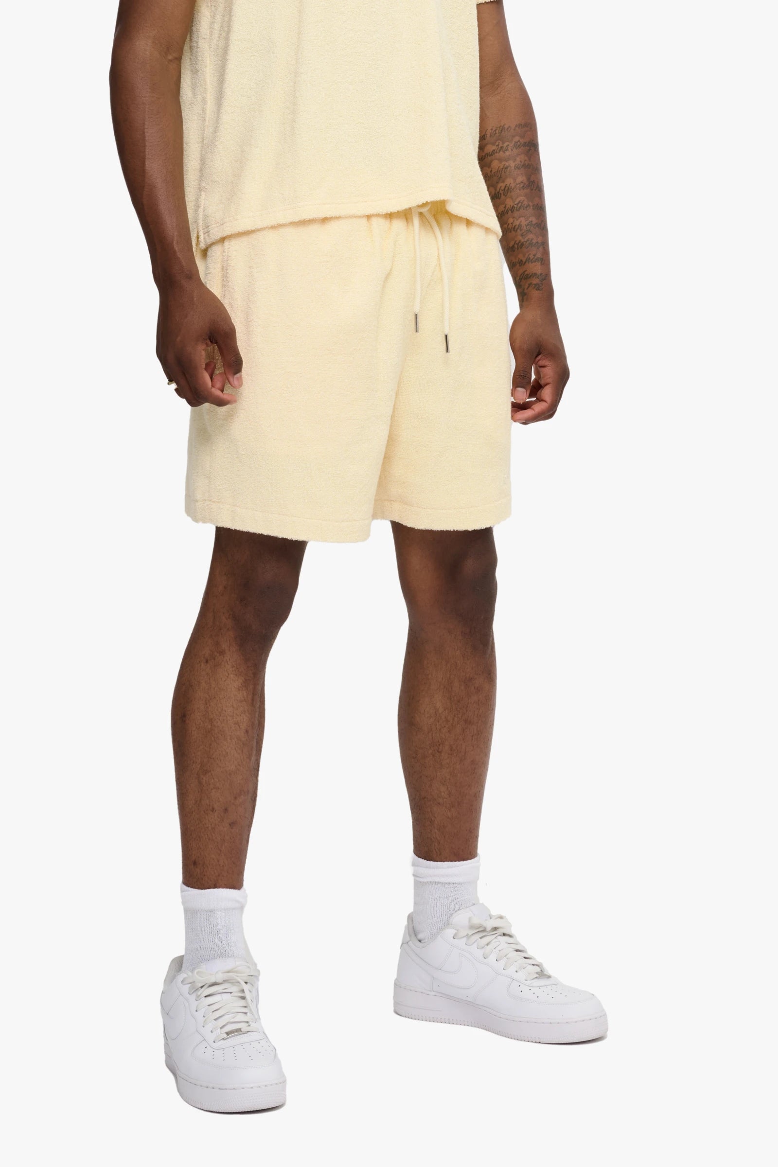 "Times" Relaxed Shorts Cream