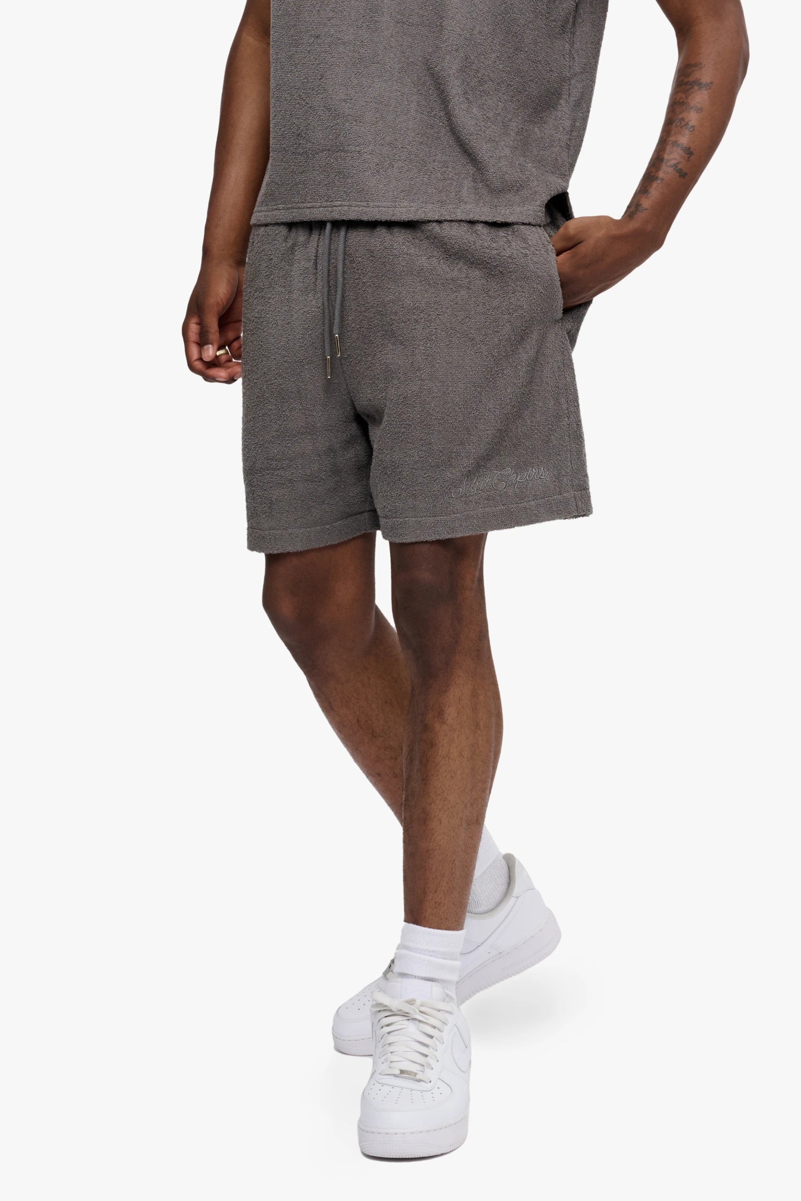 "Times" Relaxed Shorts Grey