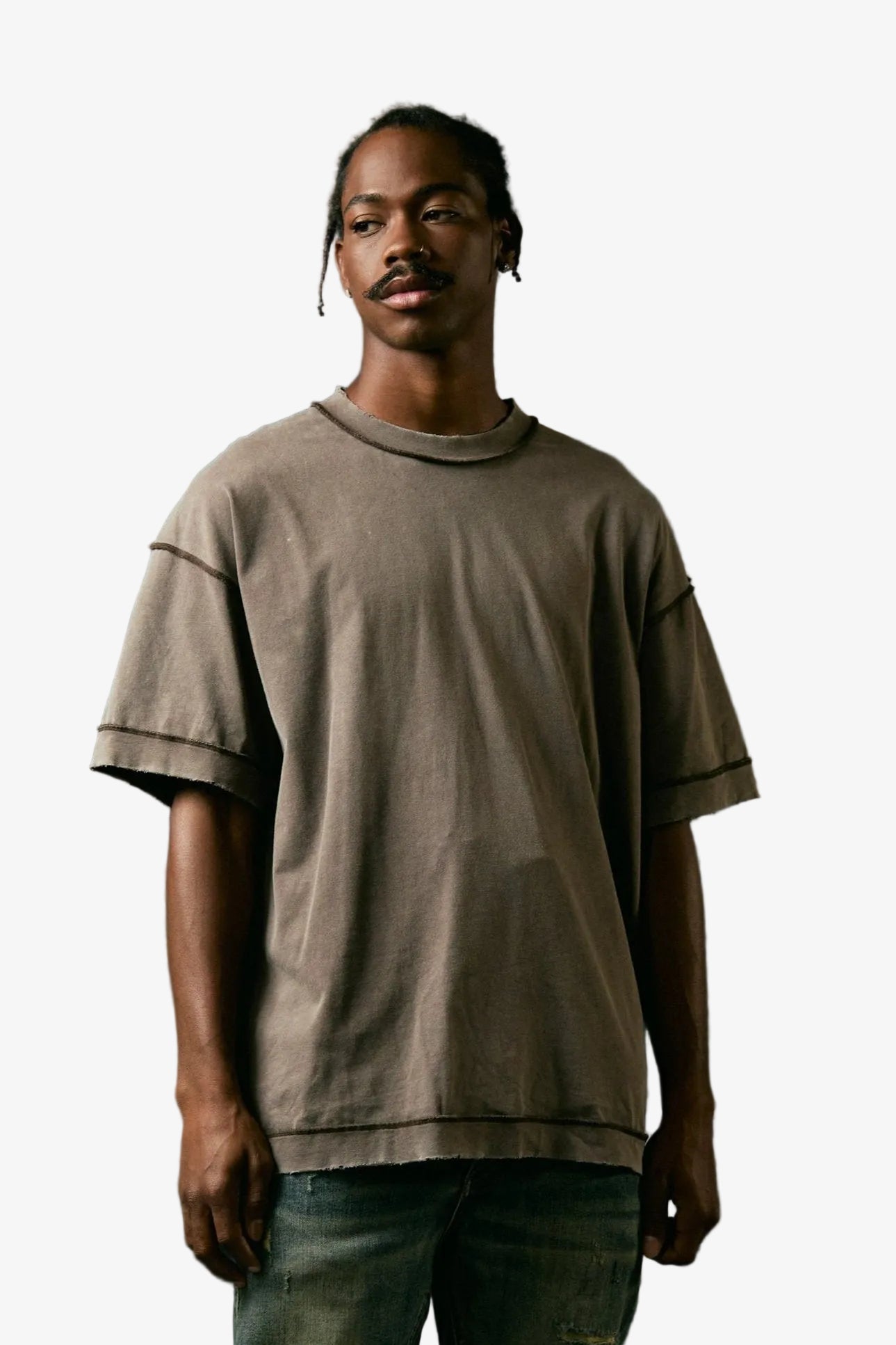 "Necessities" Vintage Brown Stitch Tee