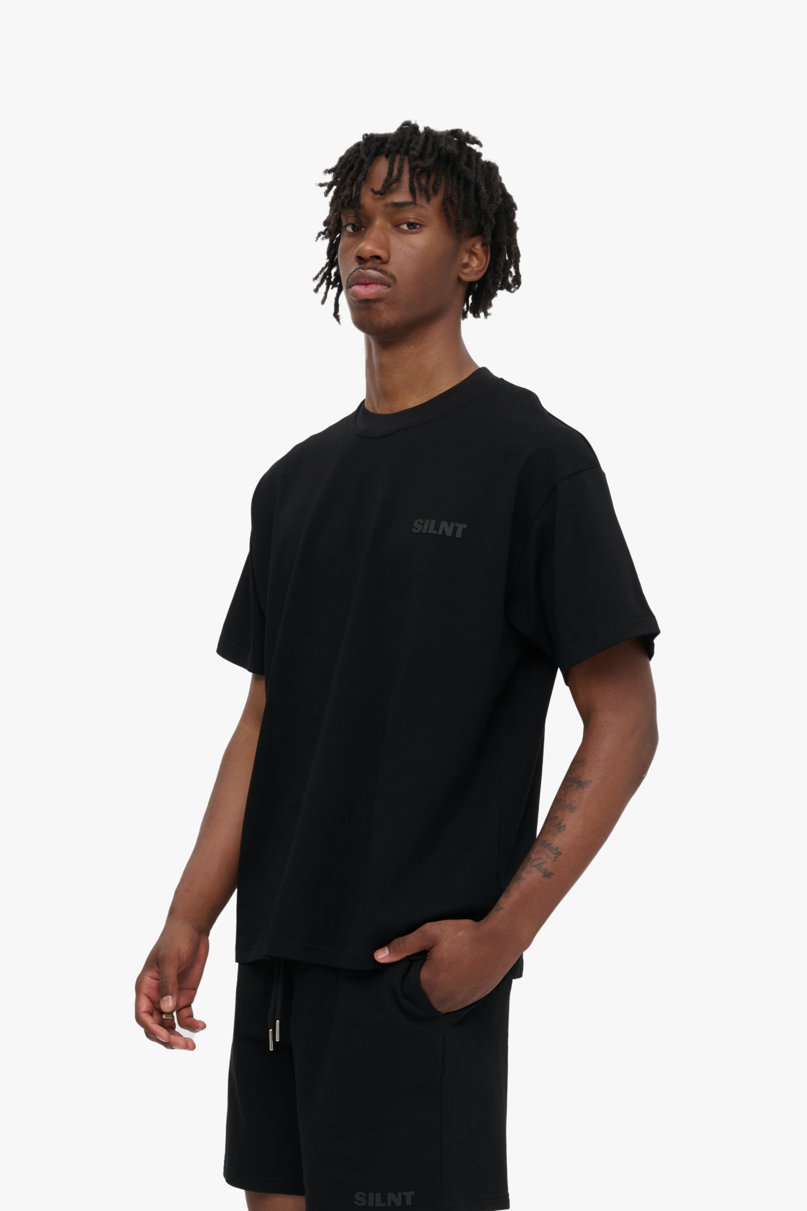 "Hush" Relaxed Tee Black