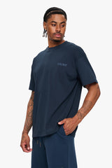 "Hush" Graphic Tee Navy