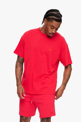 "Hush" Relaxed Tee Red