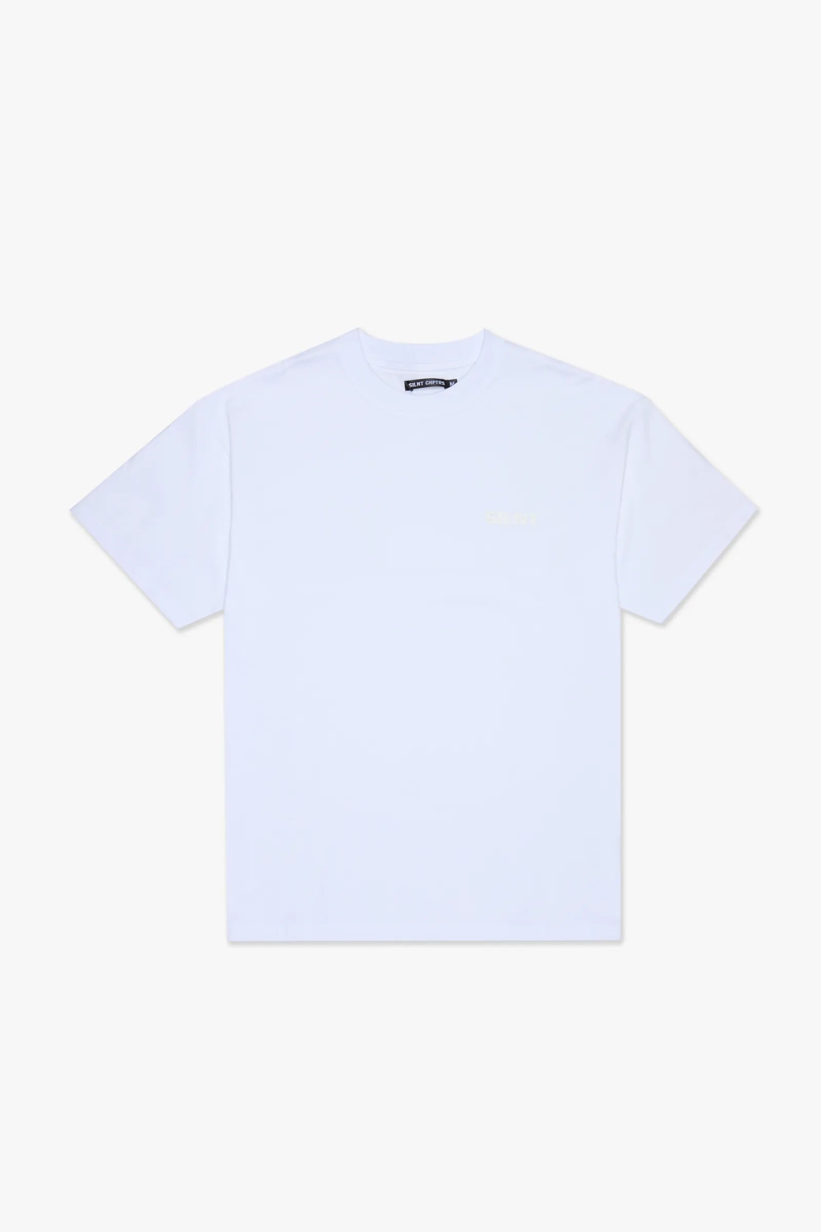 "Hush" Relaxed Fit Tee White