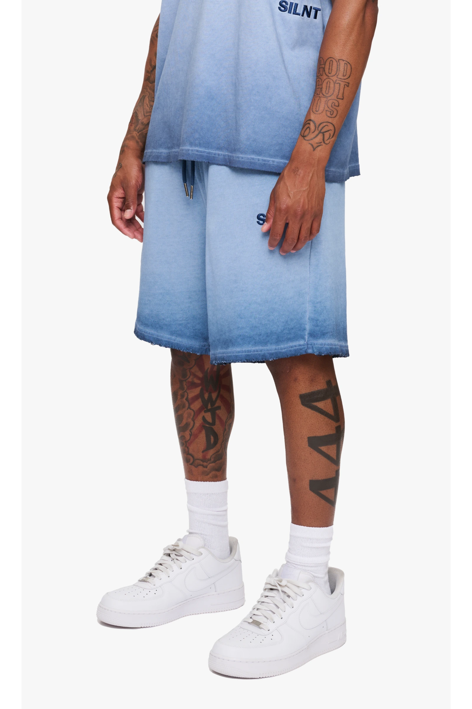 "Faded" Relaxed Shorts - Navy