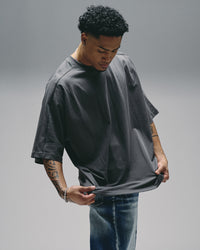 “Point Blank” Grey Oversized Tee
