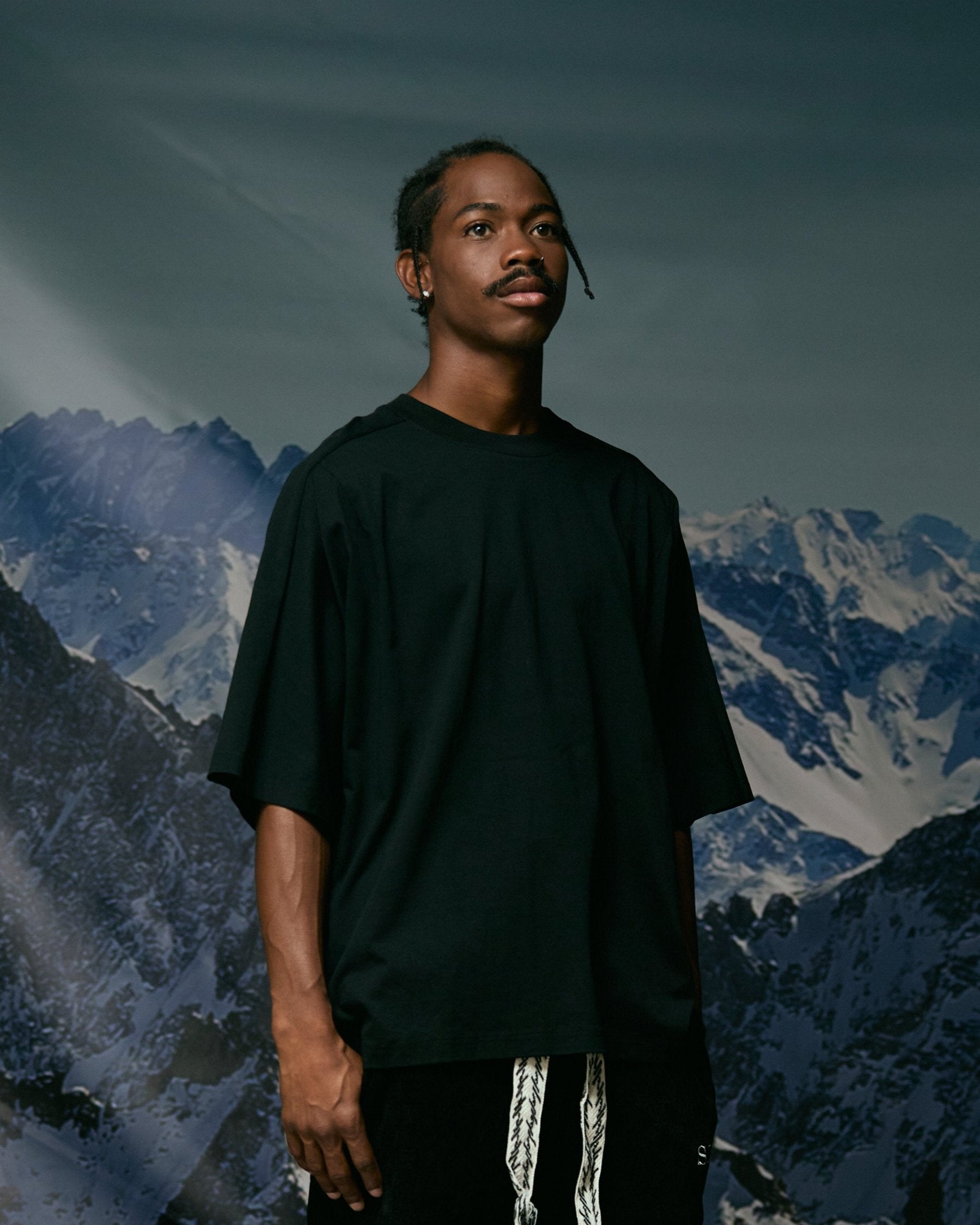 "Point Blank" Black Oversized Tee
