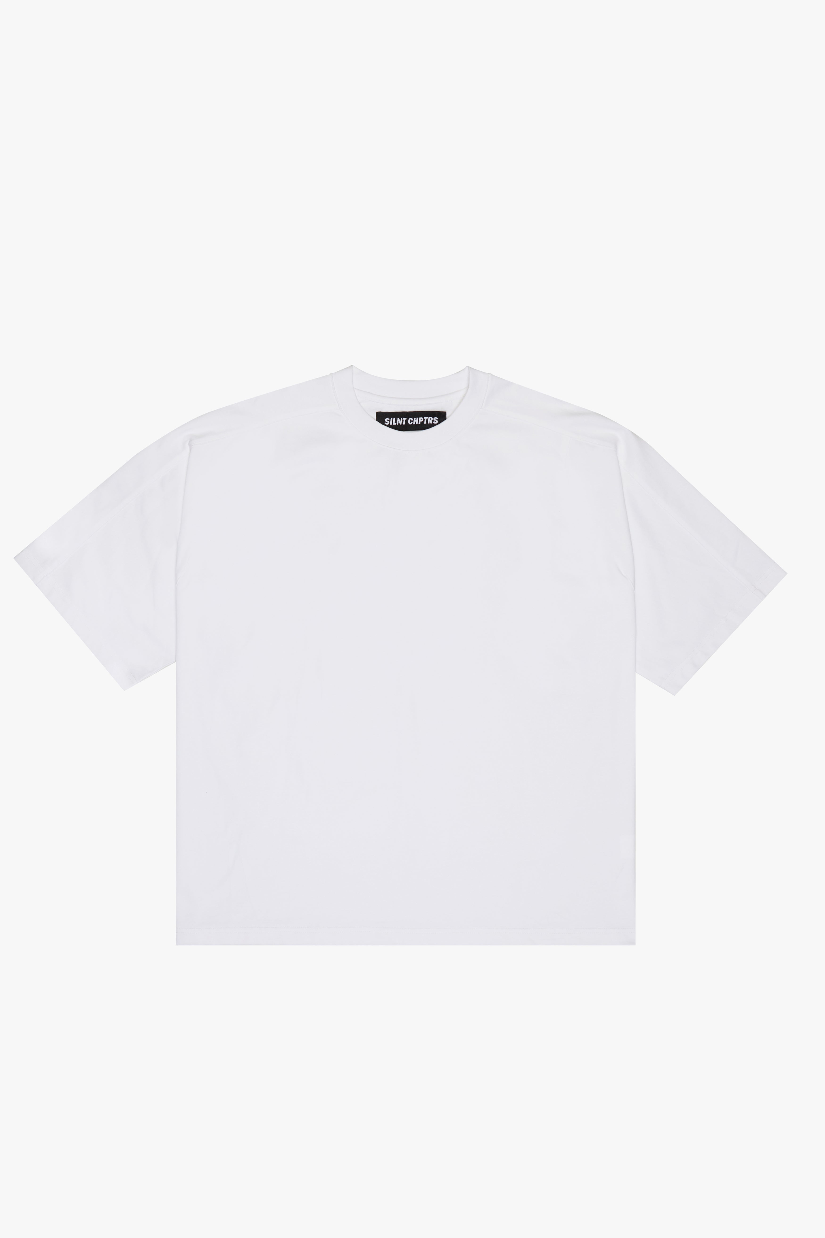 "Point Blank" White Oversized Tee