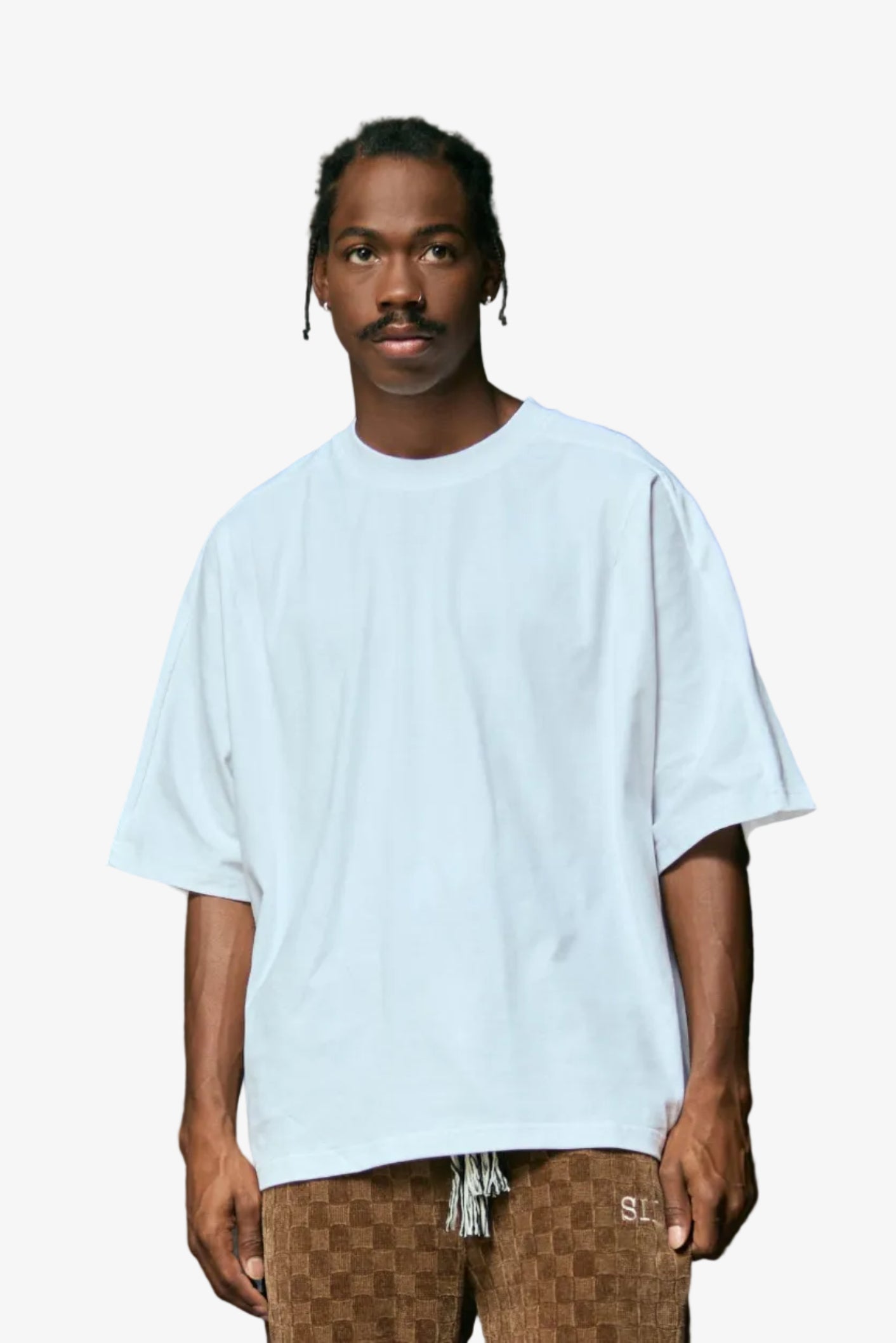 "Point Blank" Oversized Tee White