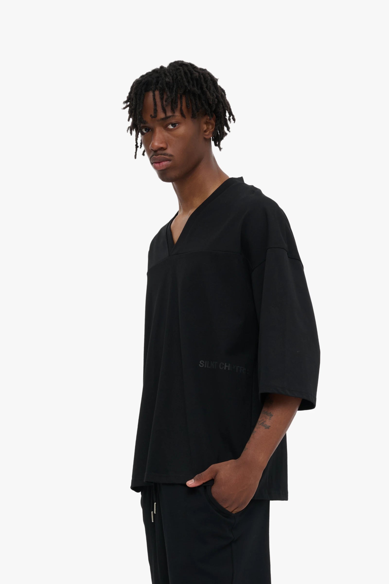 "Paralell" Relaxed Tee Black
