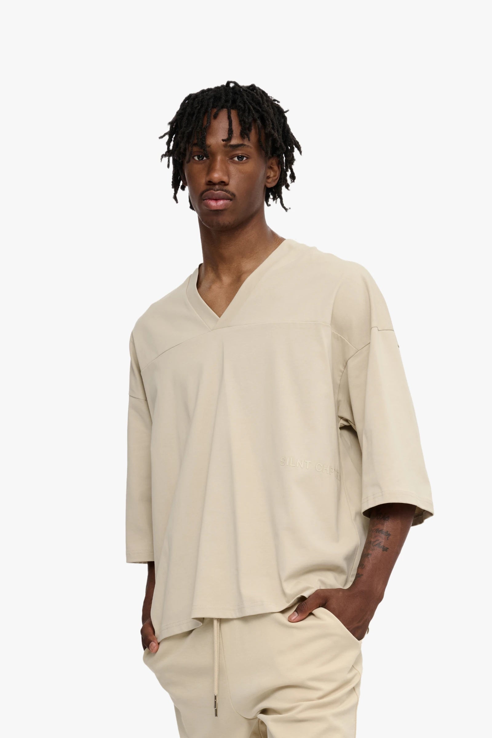 "Paralell" Relaxed Tee Khaki