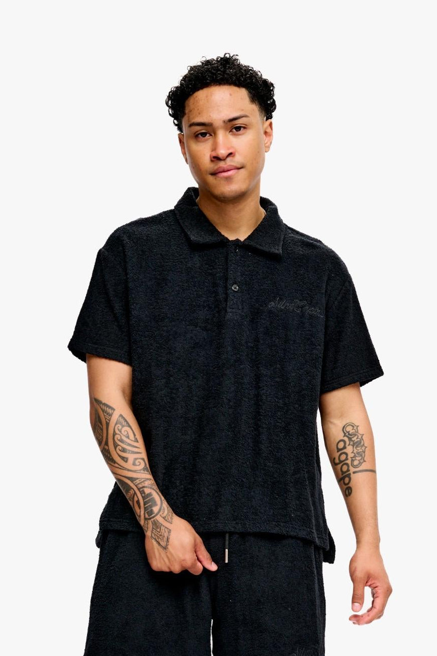 "Relevant" Polo Shirt Black