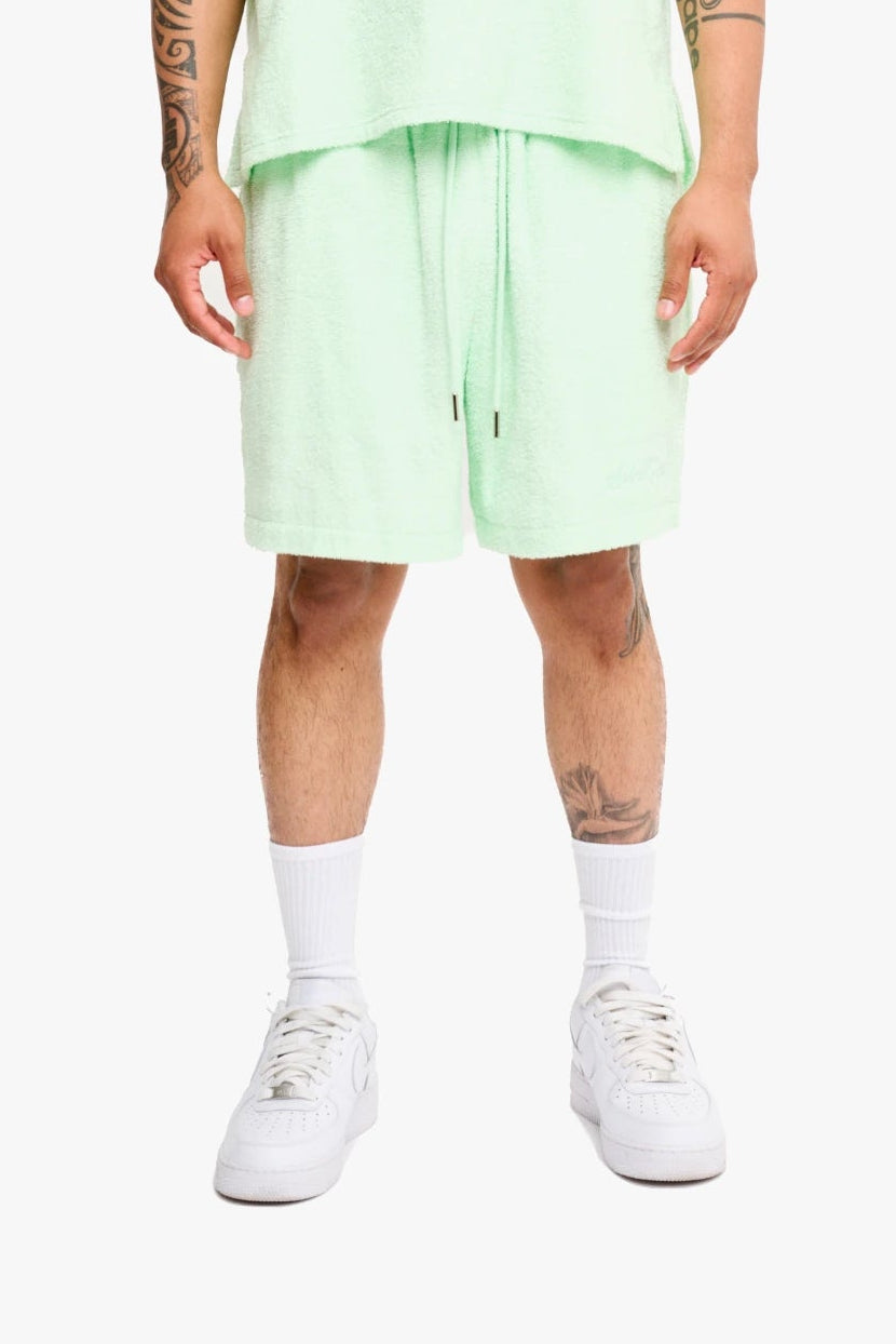 "Times" Relaxed Shorts Green