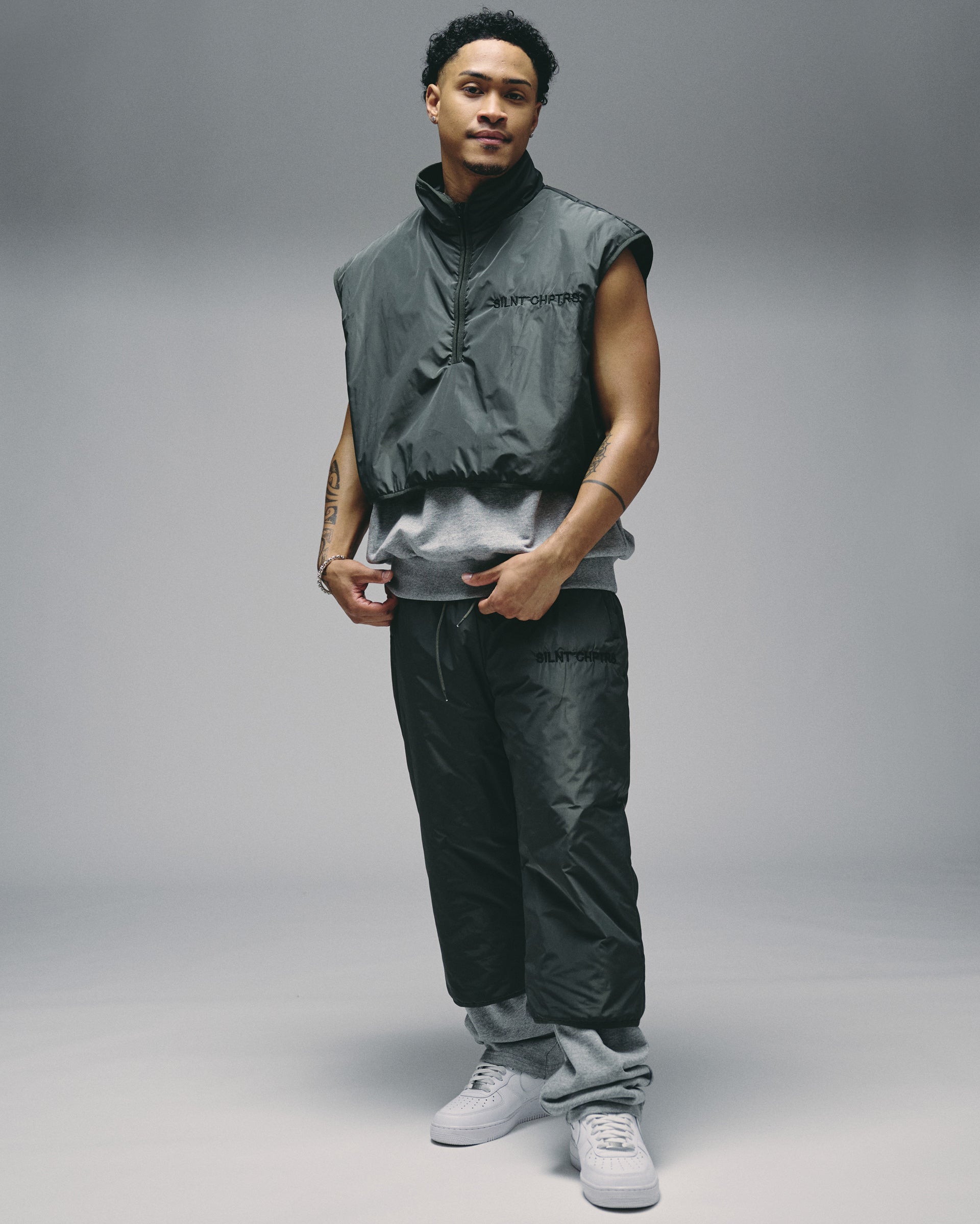 "Ringer" Grey Layered Pants