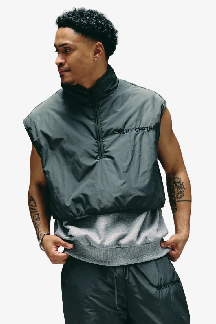 "Aviator" Layered Vest Grey