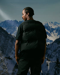 "Trophies" Black Cropped Puffer Vest